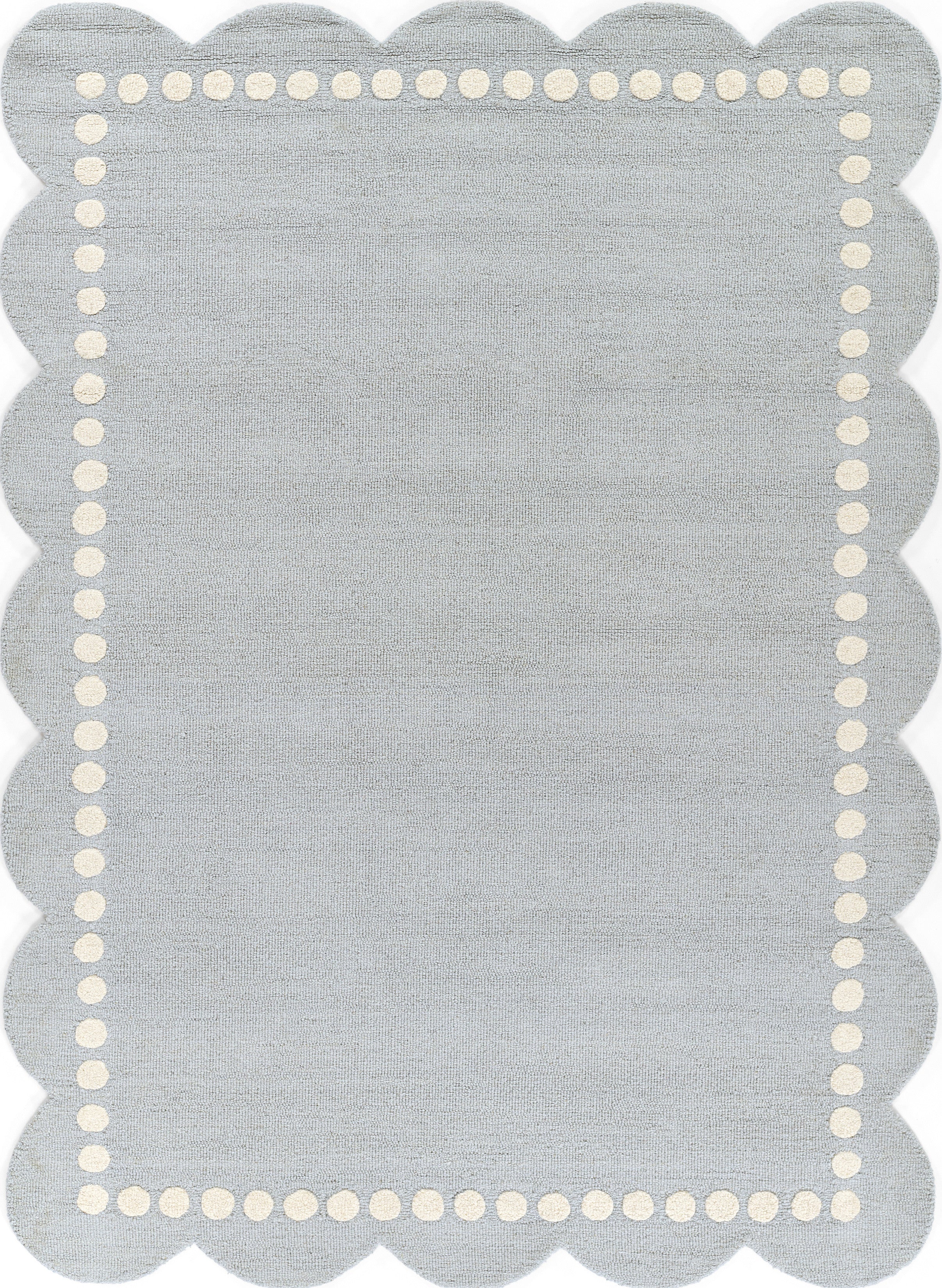 Lily LIY-3 Blue Area Rug, spirited hand-tufted wool rug for kids and nursery