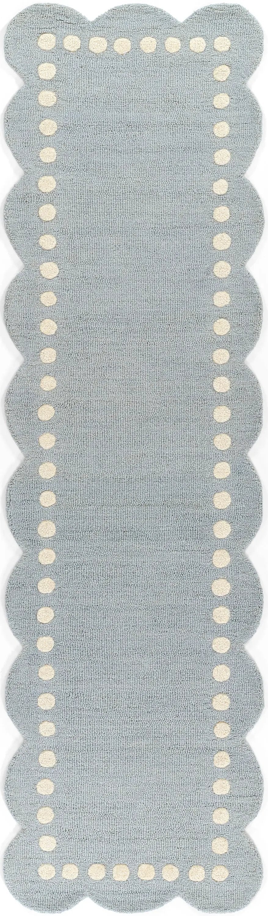 Lily LIY-3 Blue Area Rug, spirited hand-tufted wool rug for kids and nursery
