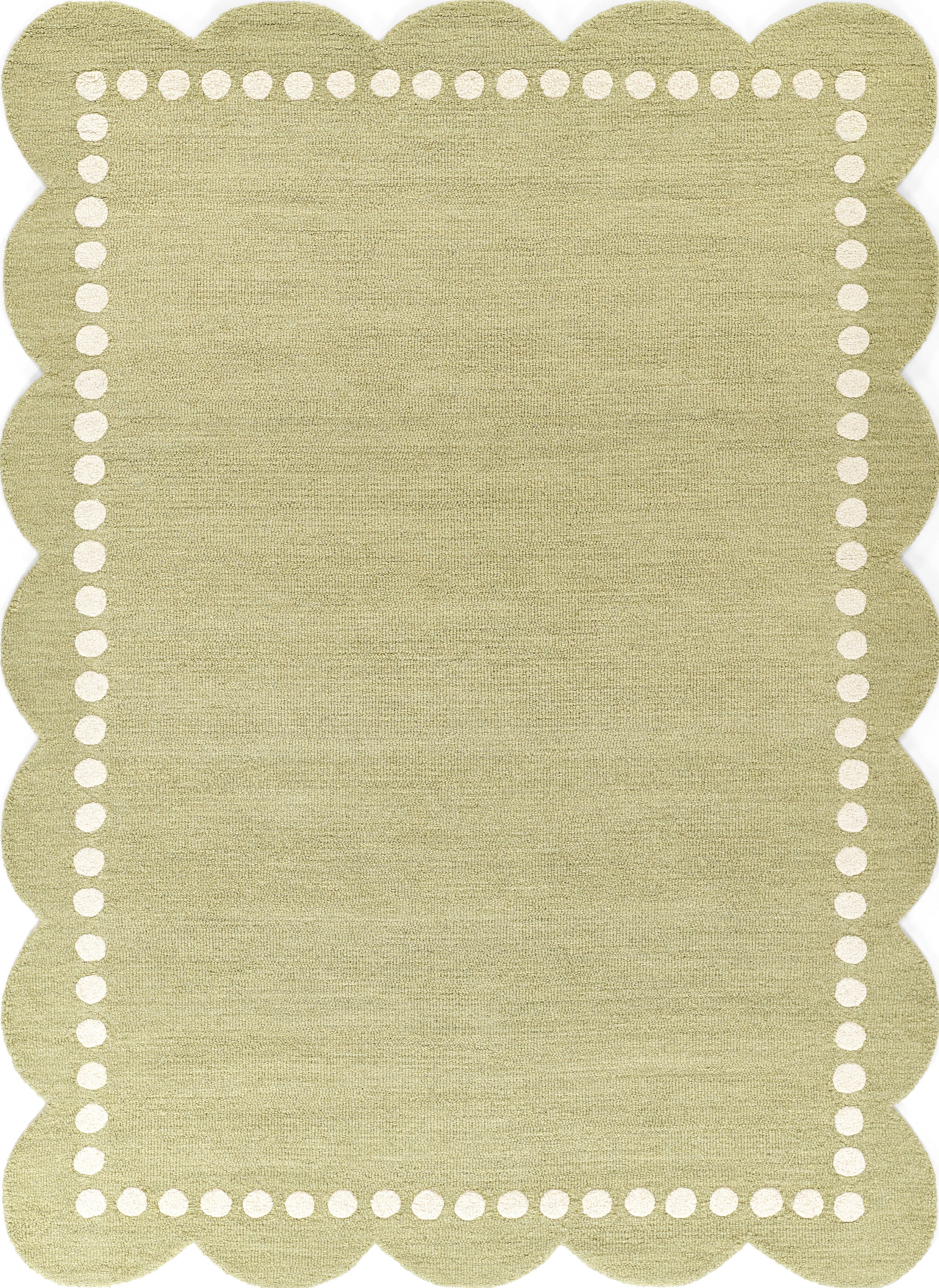 Lily LIY-3 Green Area Rug, nature-inspired hand-tufted wool with playful design