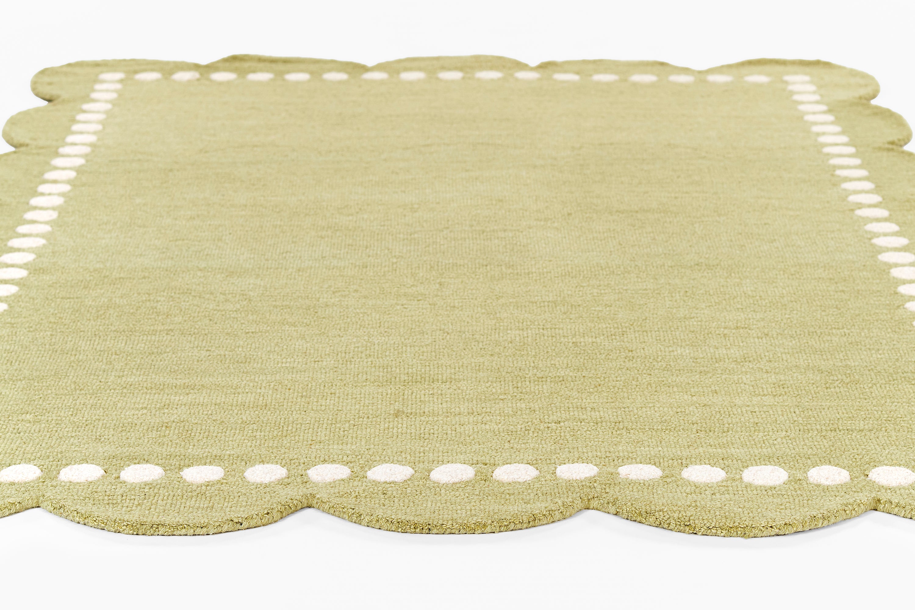 Lily LIY-3 Green Area Rug, nature-inspired hand-tufted wool with playful design