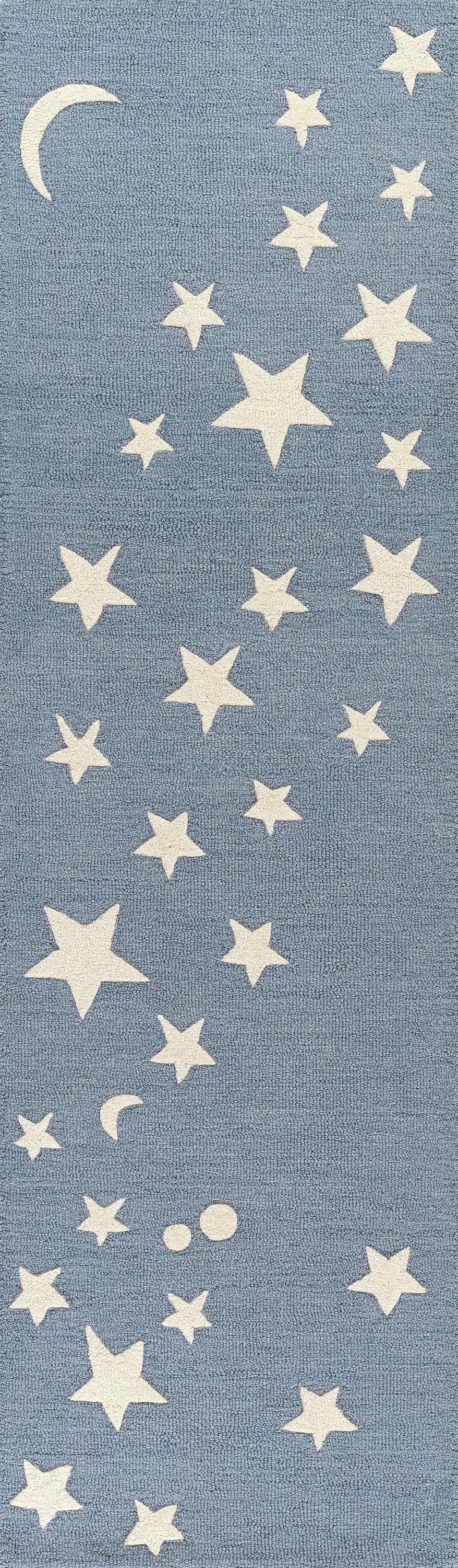 Lily LIY-4 Blue Area Rug, durable hand-tufted wool with charming style
