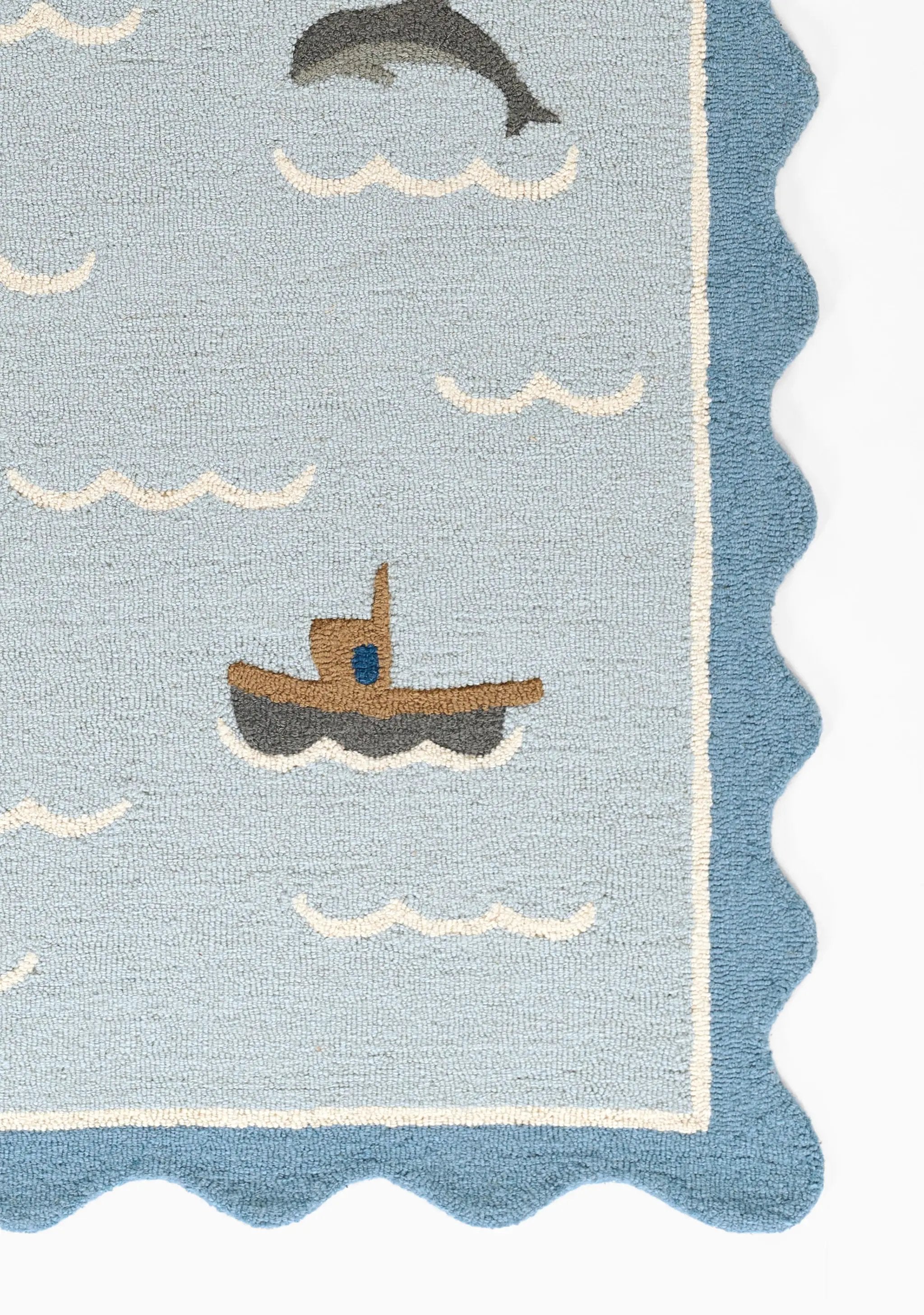 Lily LIY-7 Blue Area Rug, charming hand-tufted wool for cottage interiors