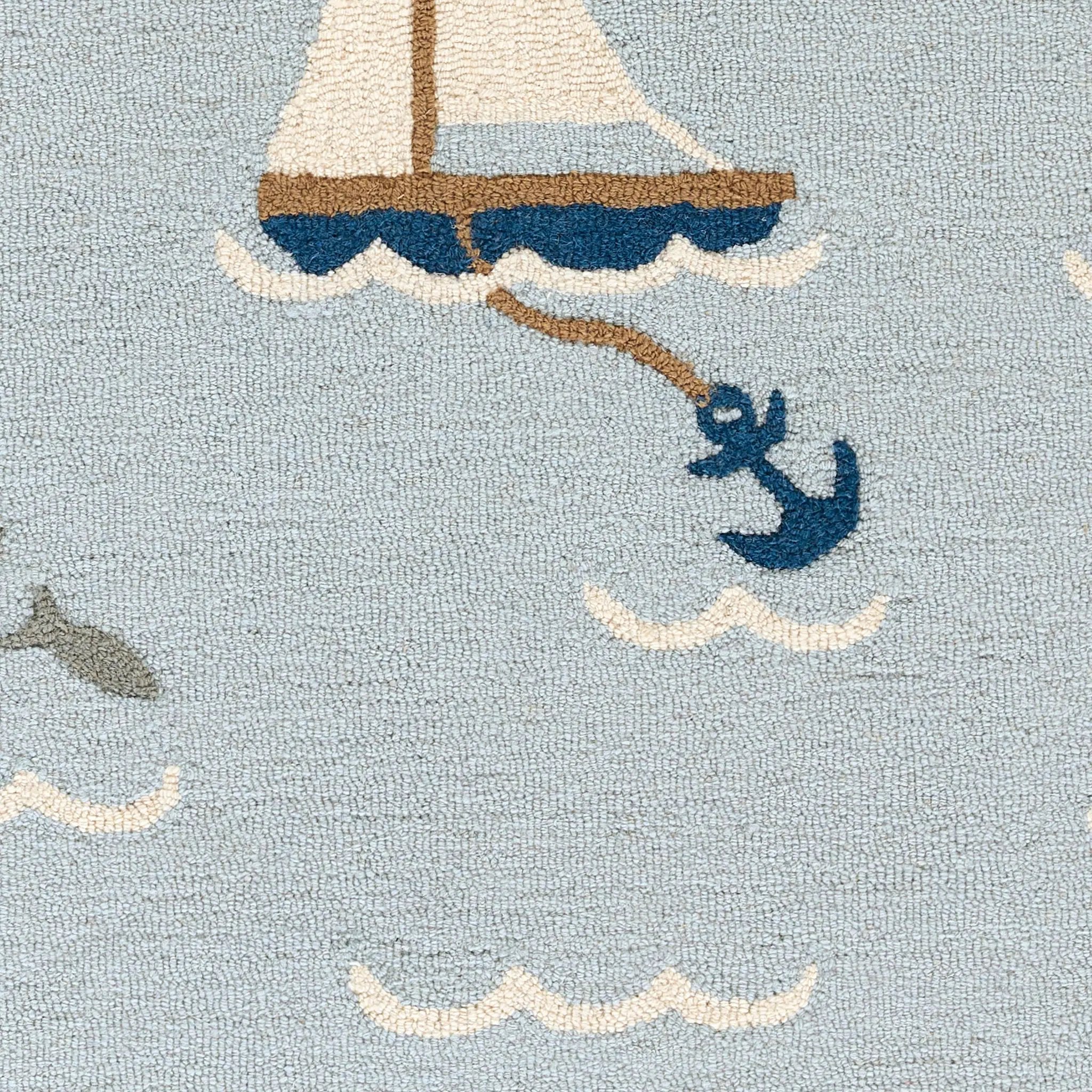 Lily LIY-7 Blue Area Rug by Momeni