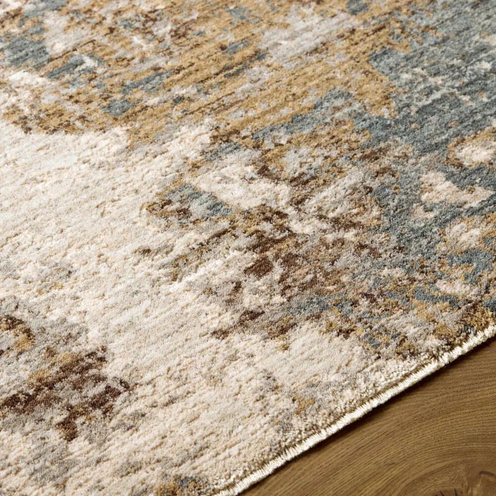 Close-up of the Arda ACZ-2303 Light Gray Area Rug showing its textured, abstract pattern and pile.