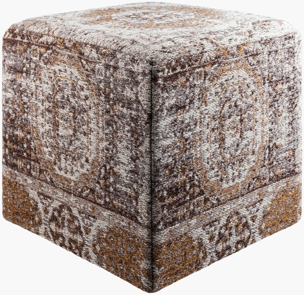 Surya Amsterdam AMPF-002 Gray Fully Upholstered Body Ottoman