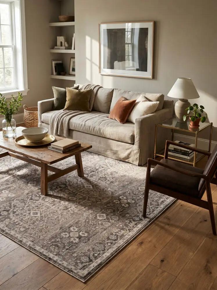LIVABLISS Aston Villa ASV-2302 Taupe Machine Woven Traditional Area Rug