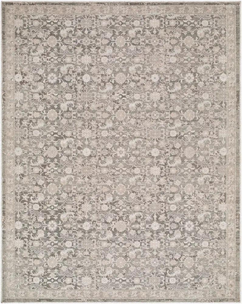 LIVABLISS Aston Villa ASV-2305 Stone-Gray 100% Polyester Machine Woven Area Rug