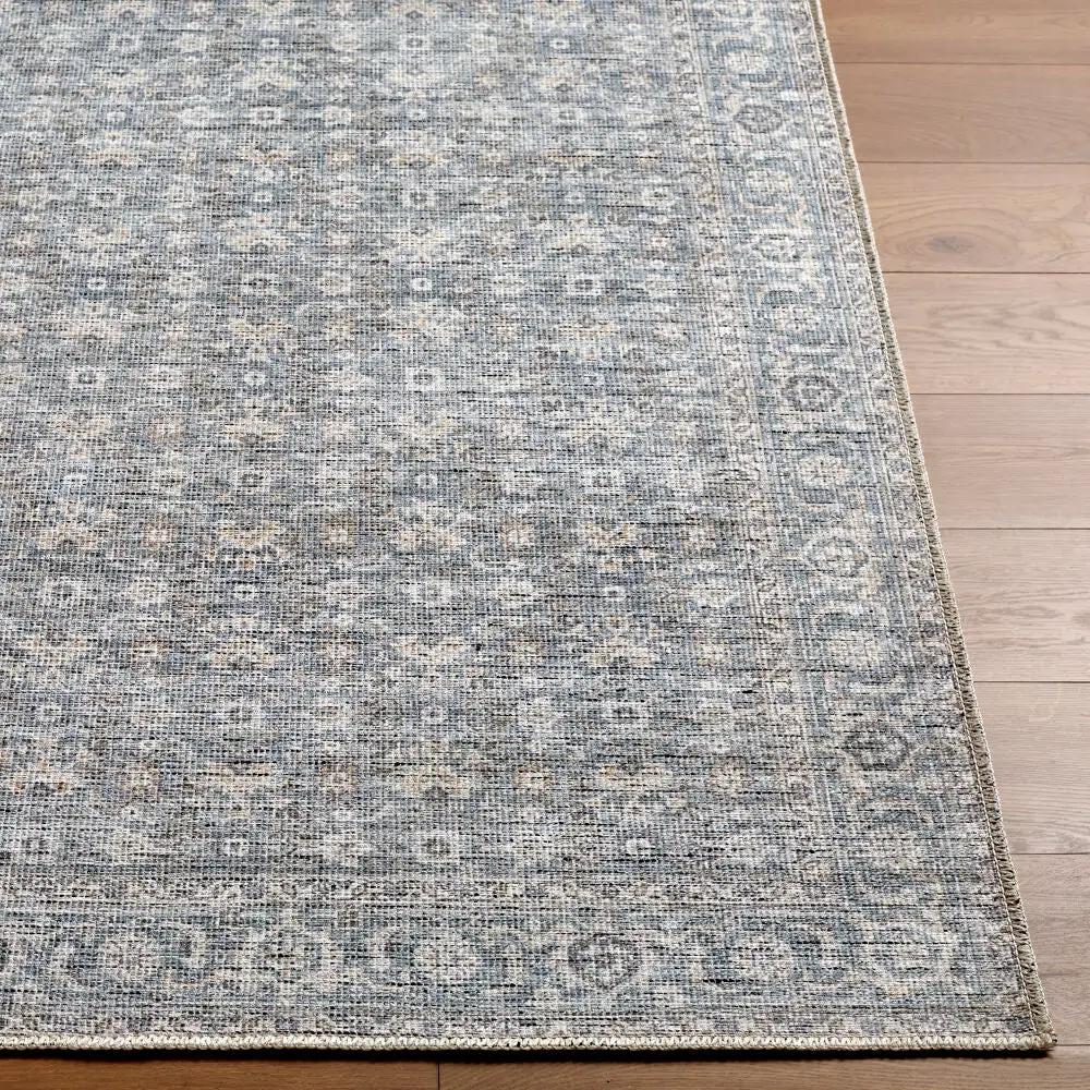 Livabliss x Becki Owens Aureta BOAU-2301 Steel-Blue 100% Polyester Machine Washable Area Rug