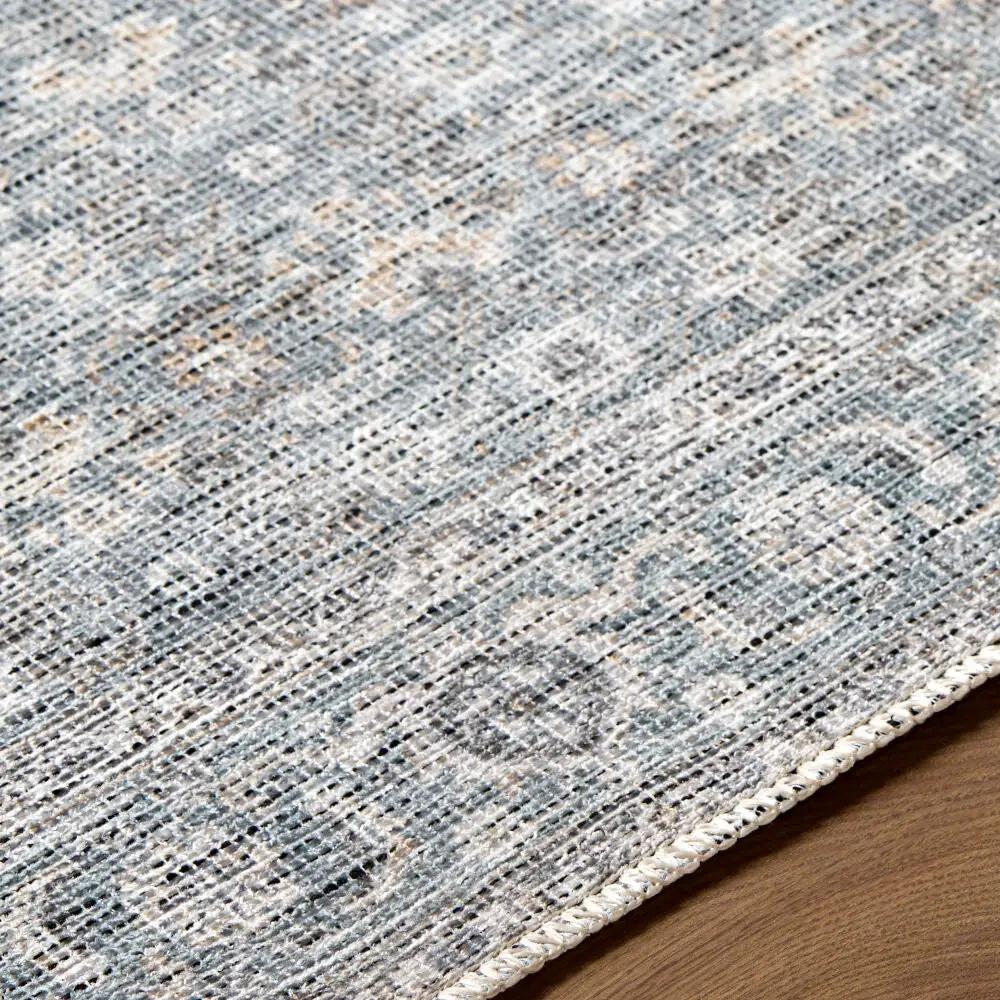 Livabliss x Becki Owens Aureta BOAU-2301 Steel-Blue 100% Polyester Machine Washable Area Rug