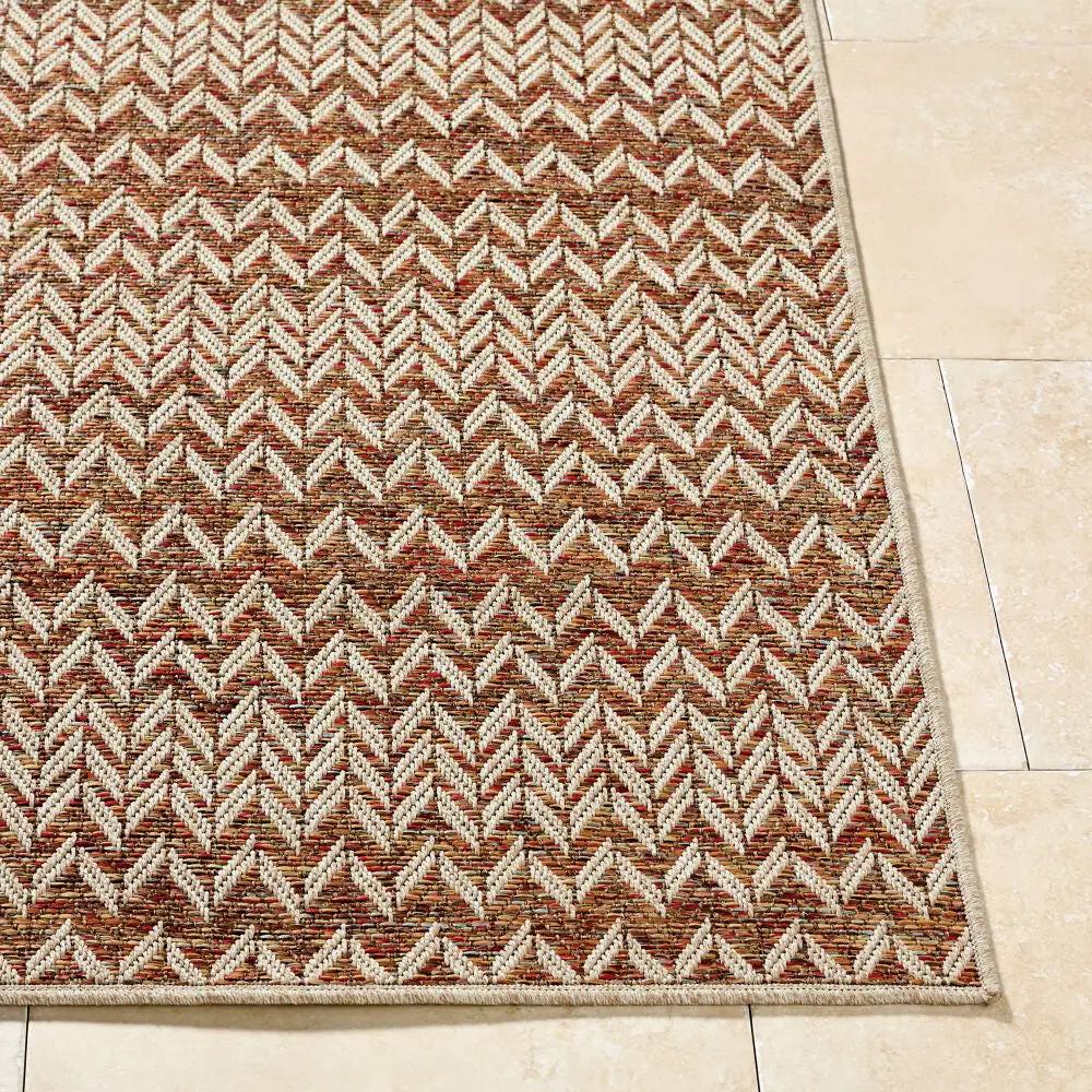 LIVABLISS Crete CEE-2301 Burnt-Orange Area Rug