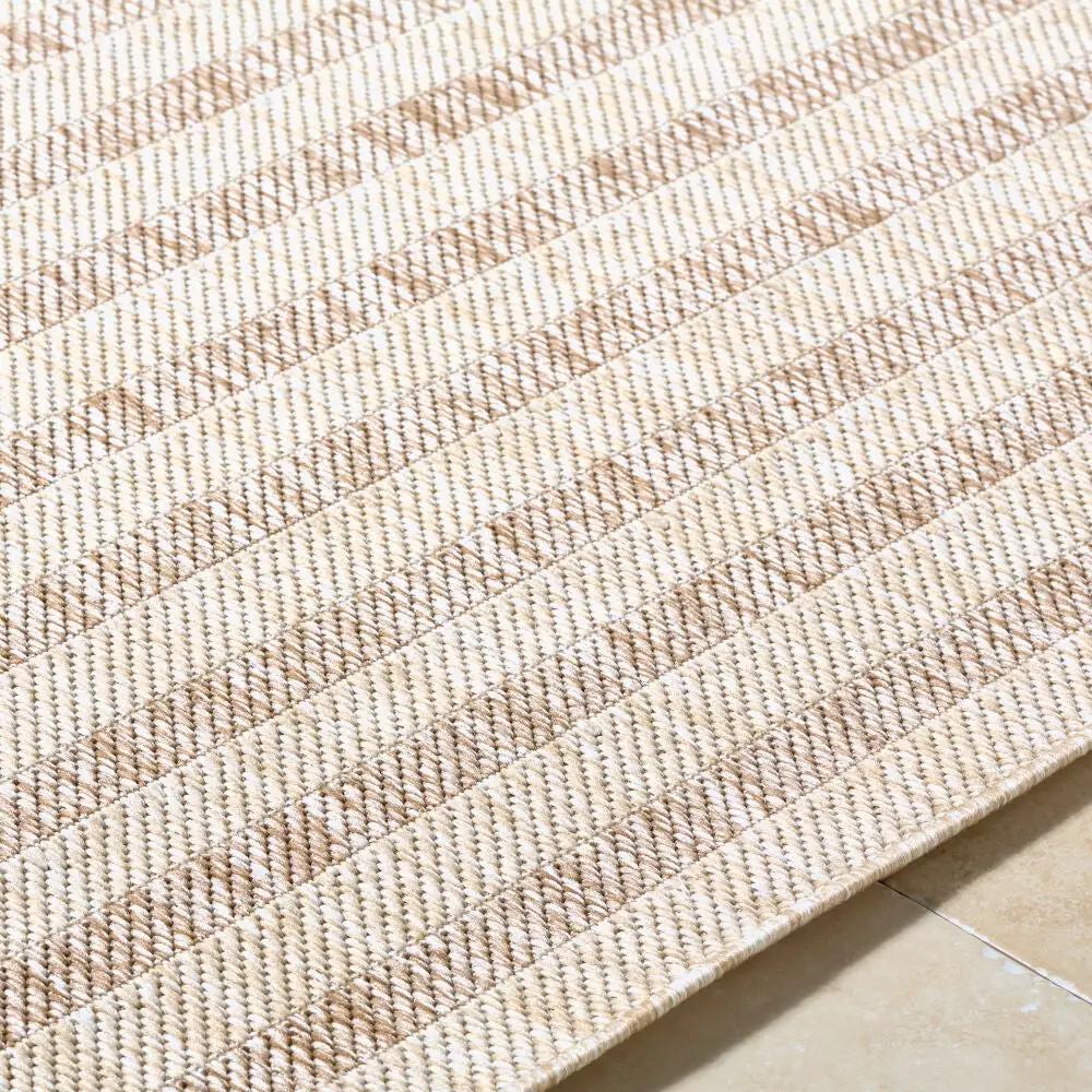 Close-up of the Agave GAAG-2301 Off-White Area Rug showing its woven texture and striped pattern.