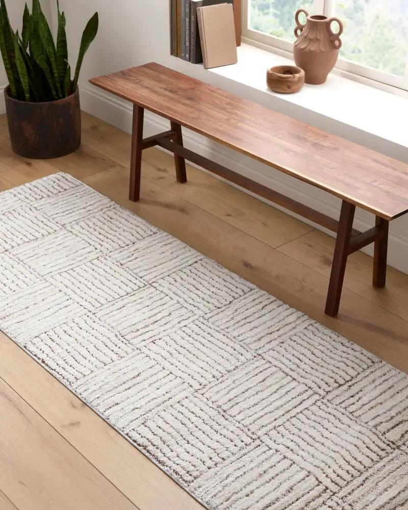 Architect GAAR-2301 Ivory / Dark Brown Area Rug by Galey Alix x LIVABLISS