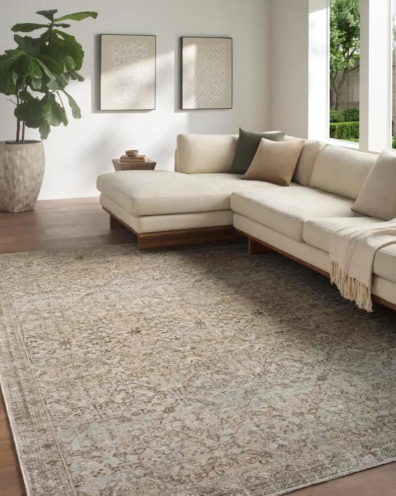 Jenni Yolo Home x LIVABLISS Amelia JYAL-2301 Ivory Machine Washable Living Room Area Rug