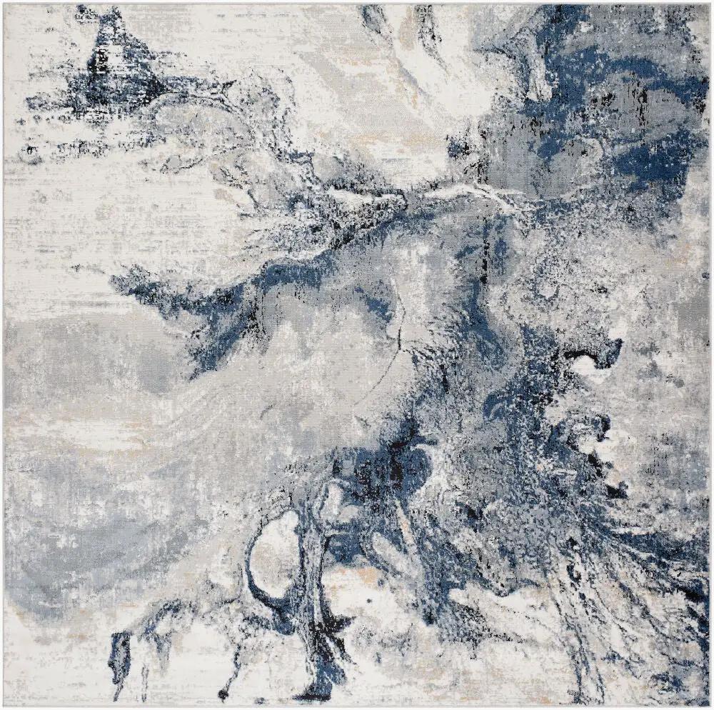 LIVABLISS Jolie JLO-2320 Dark-Blue Square Area Rug