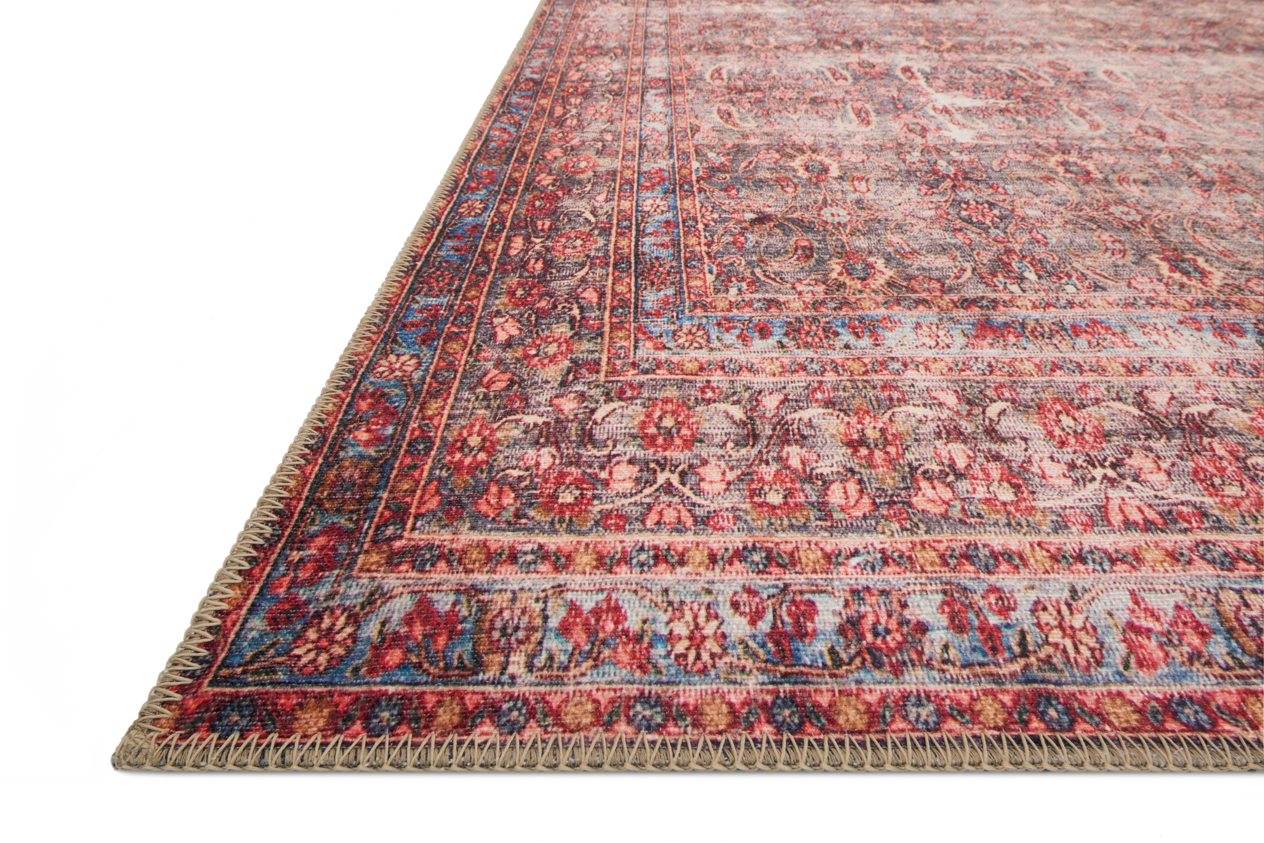 Loloi Loren LQ-05 Eggplant / Crimson Area Rug
