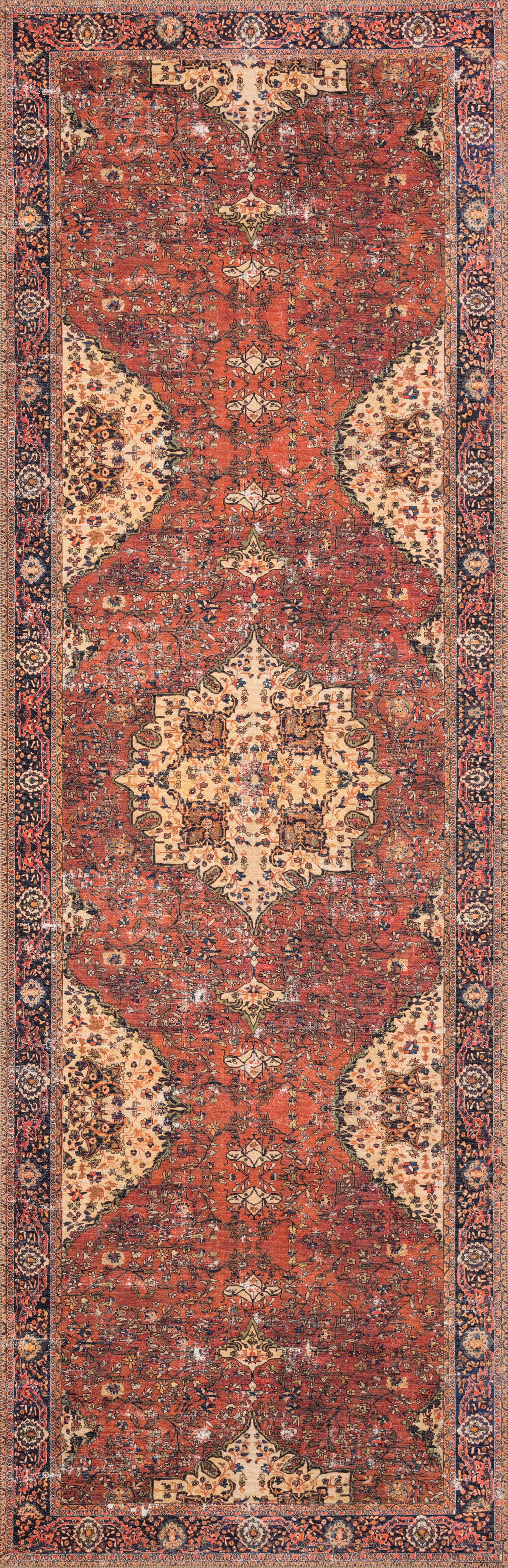 Loloi Loren LQ-07 Red / Navy Area Rug