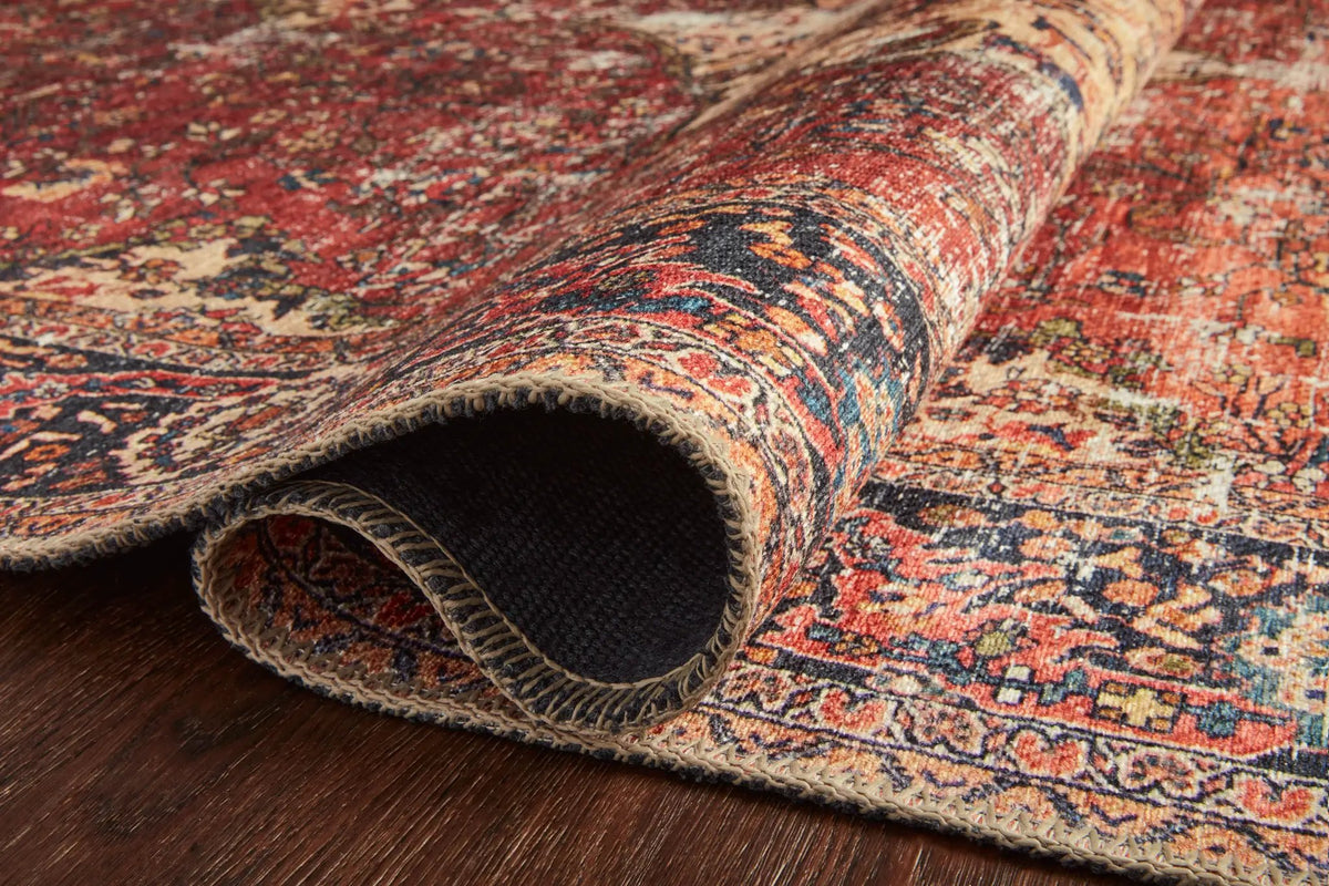 Loren LQ-07 Red / Navy Area Rug by Loloi