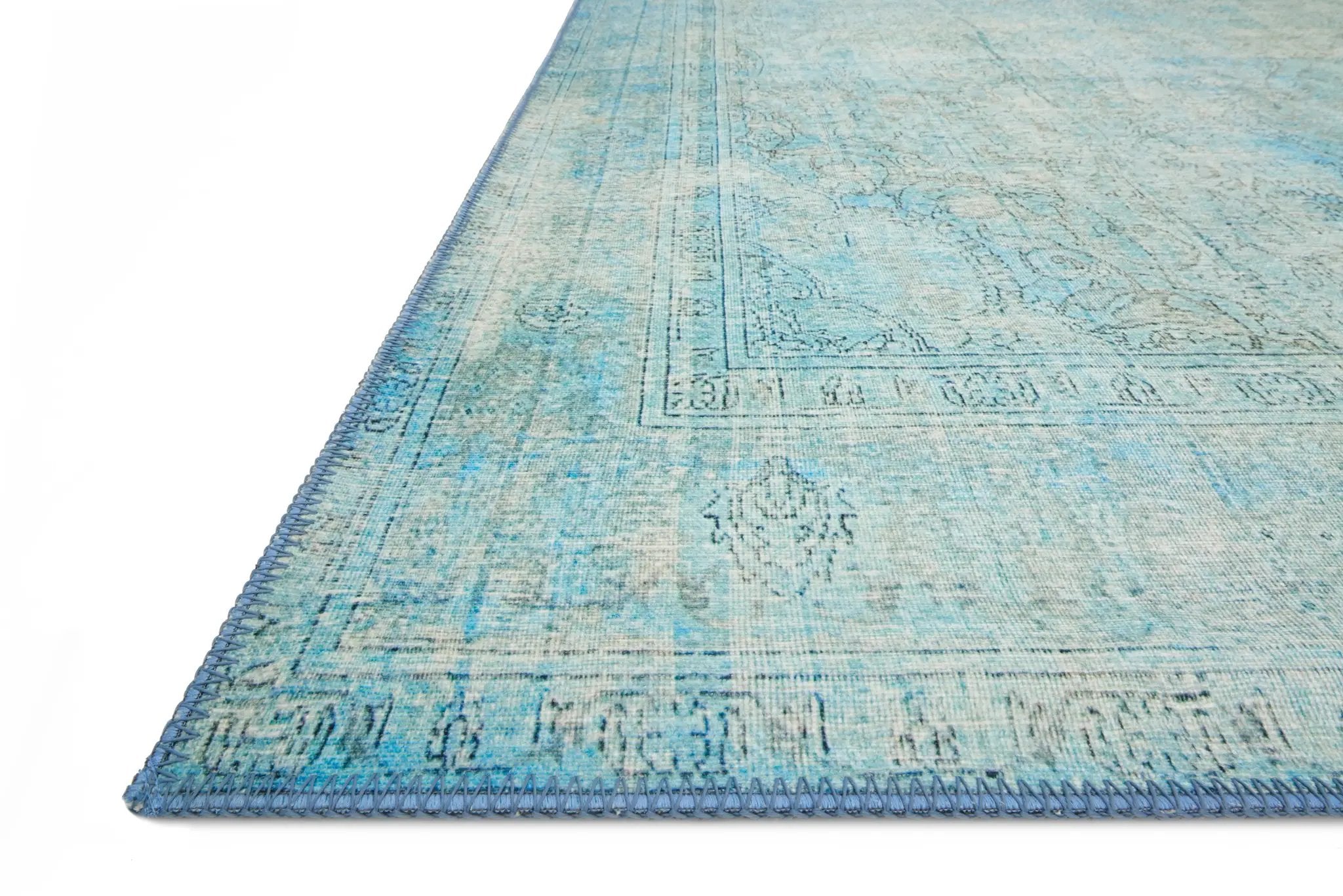 Loren LQ-08 Aqua Area Rug by Loloi
