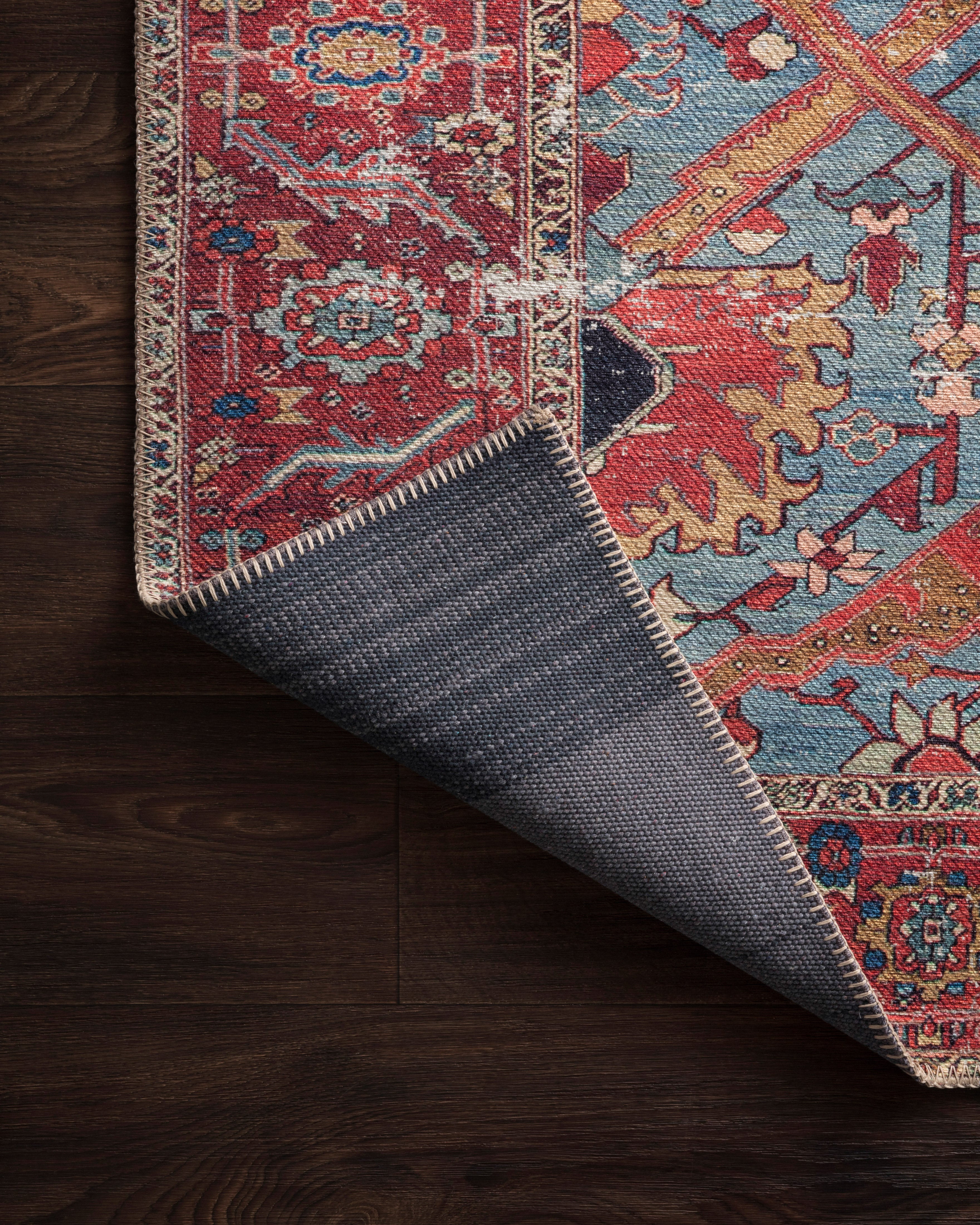 Loloi Loren LQ-10 Blue / Red Area Rug