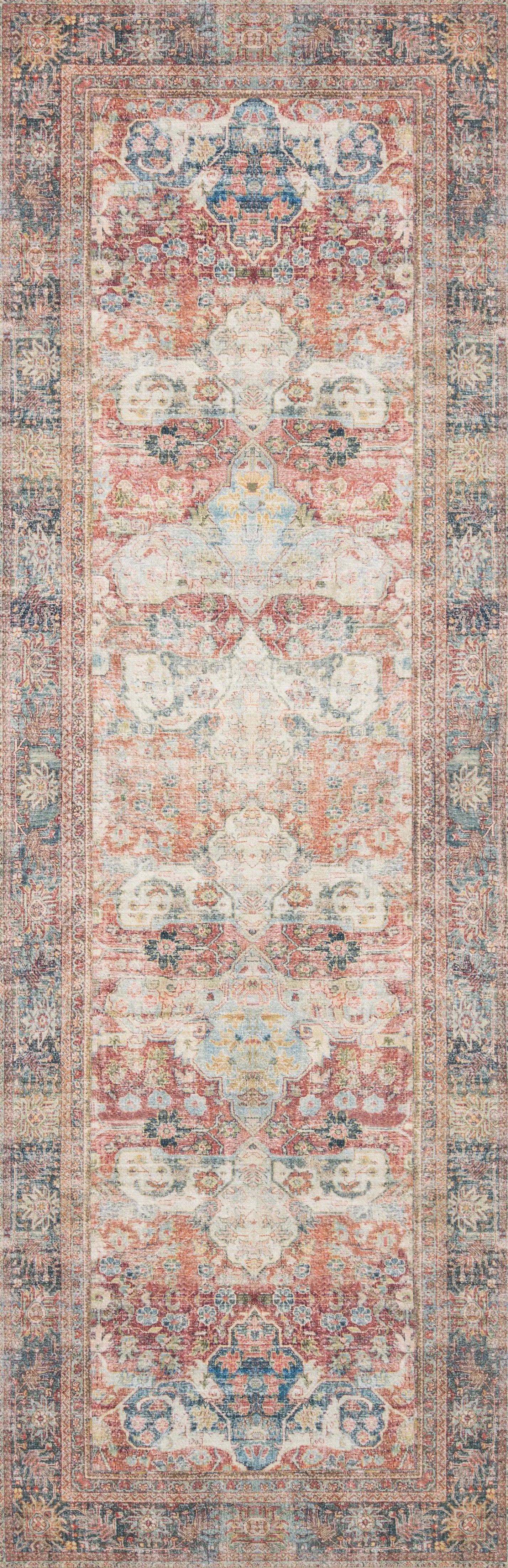 Loren LQ-14 Brick / Multi Area Rug by Loloi