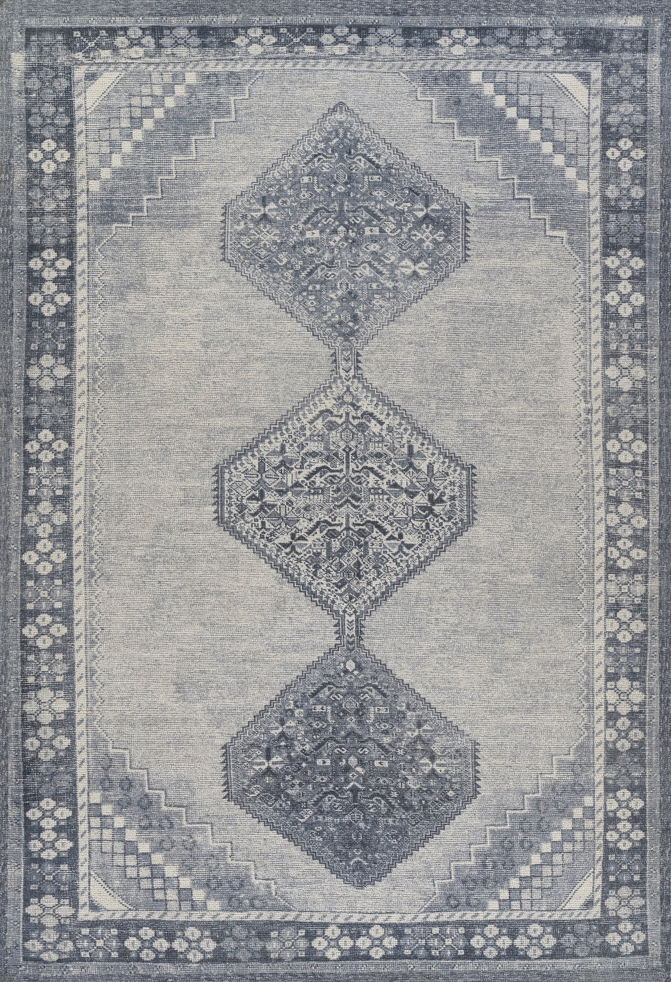 Momeni Luna LNA-1 Blue Hand Tufted Area Rug