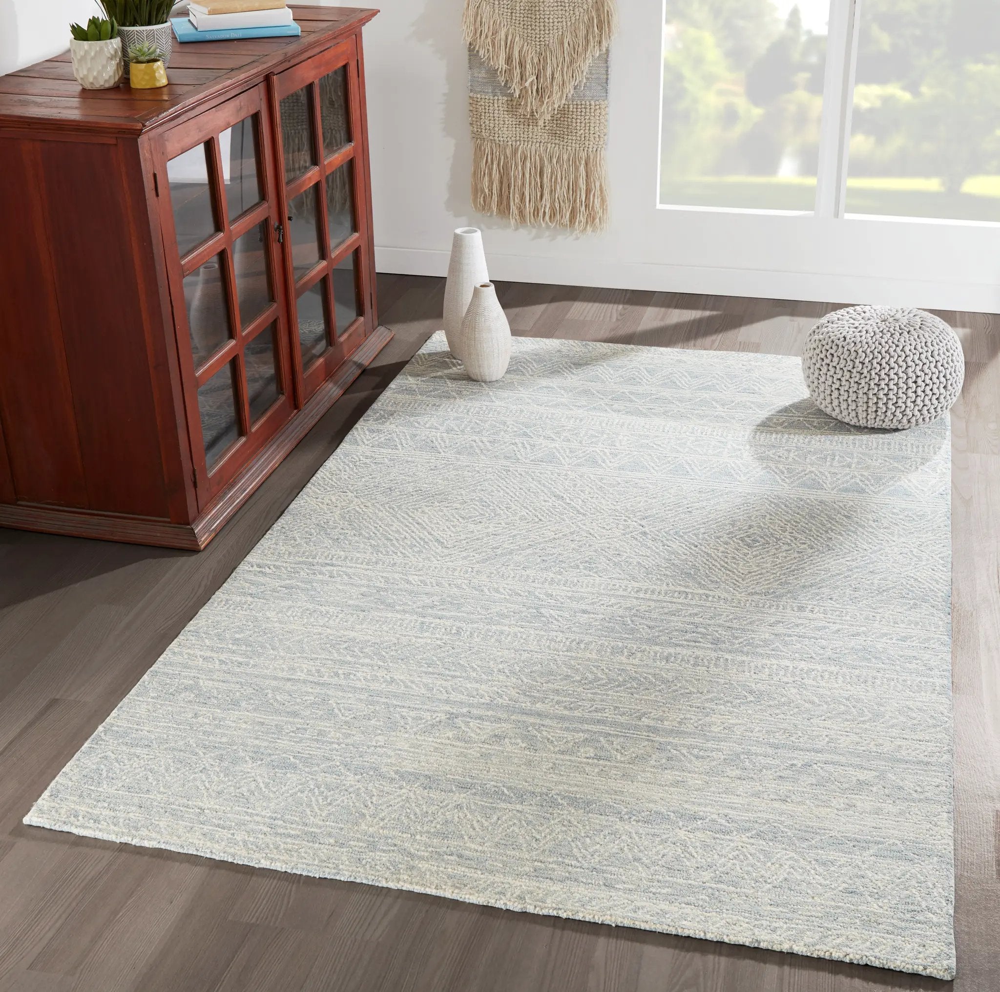 Mallorca MRC-1 Light-Blue Area Rug by Momeni