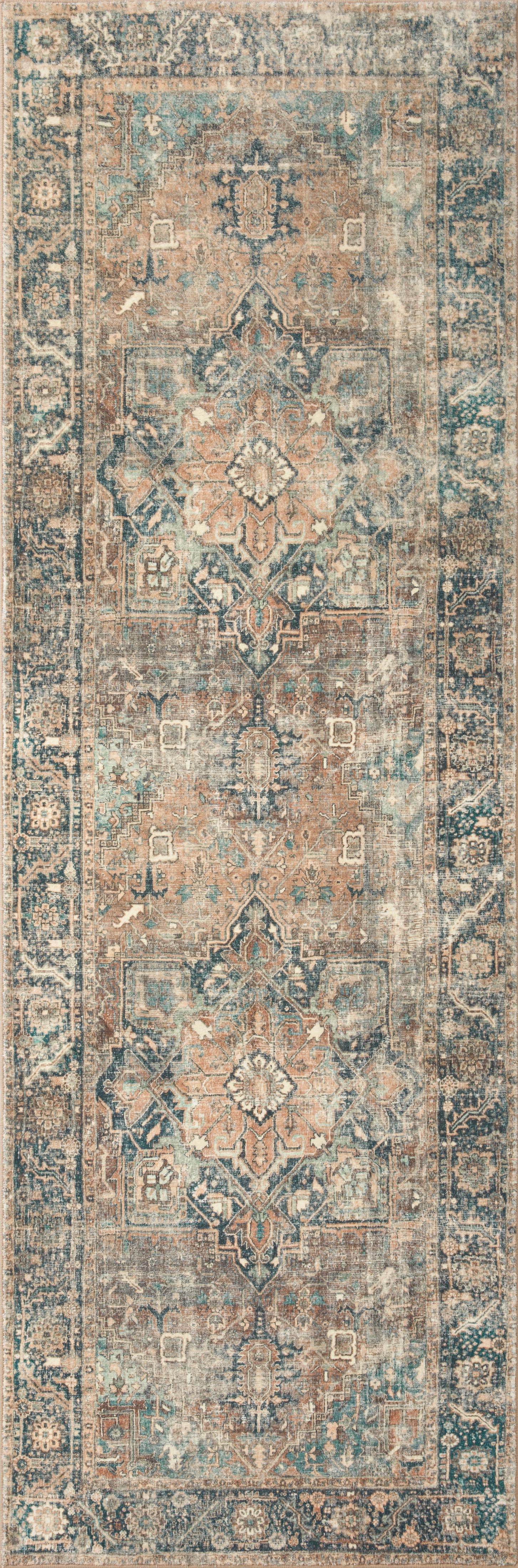 Loloi Margot MAT-02 Terracotta / Lagoon Area Rug