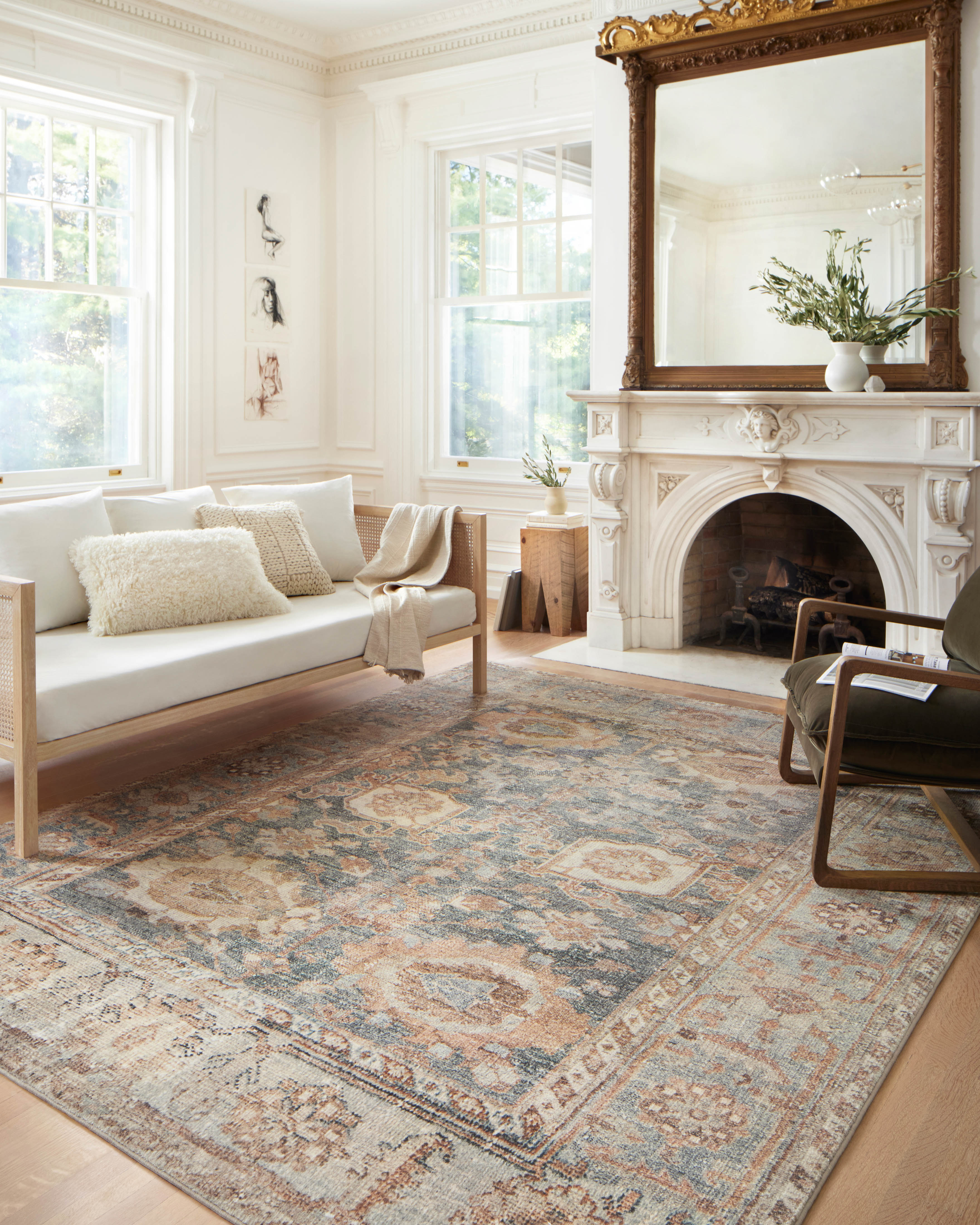 Loloi Margot MAT-03 Ocean / Spice Area Rug