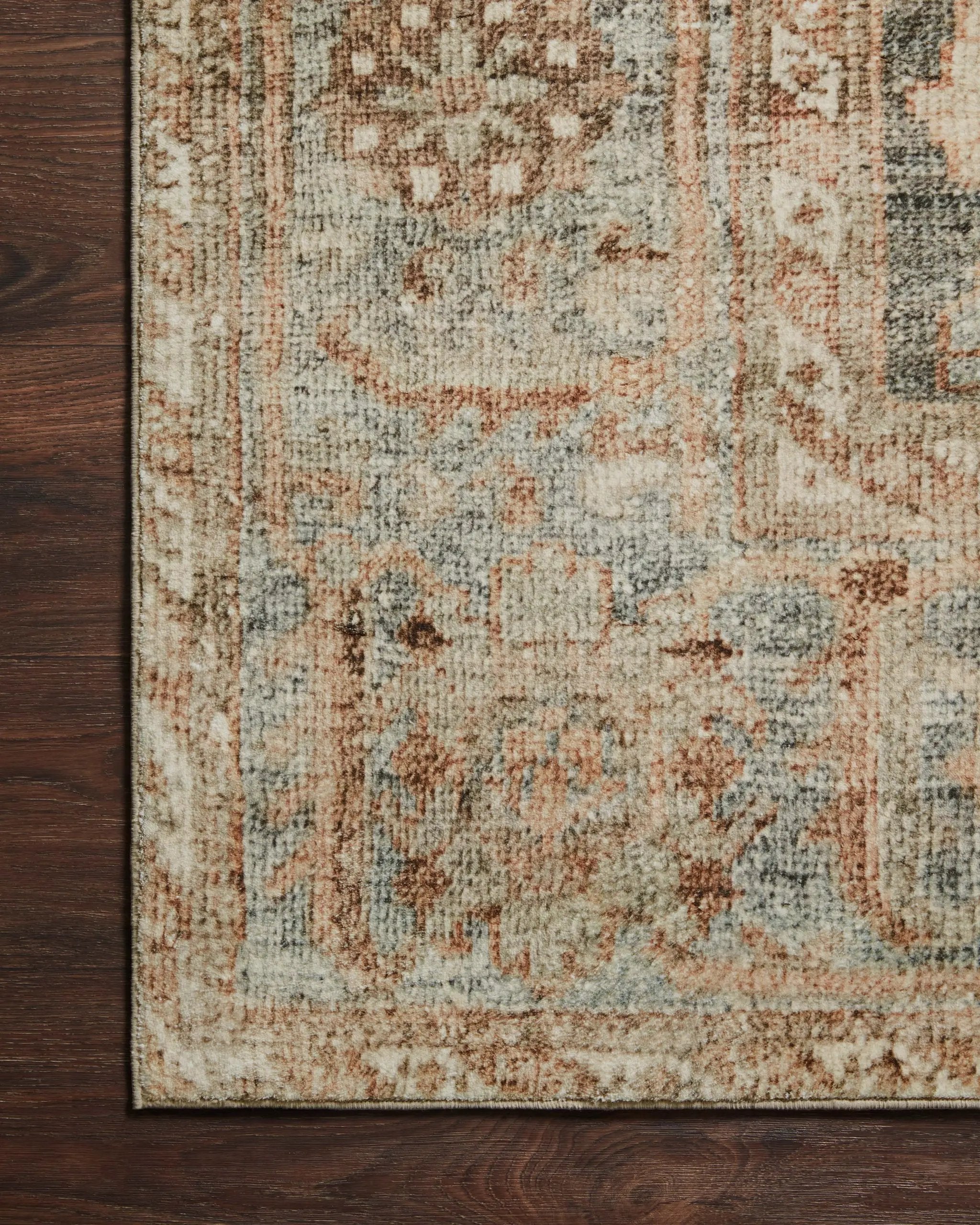 Margot MAT-03 Ocean / Spice Area Rug by Loloi