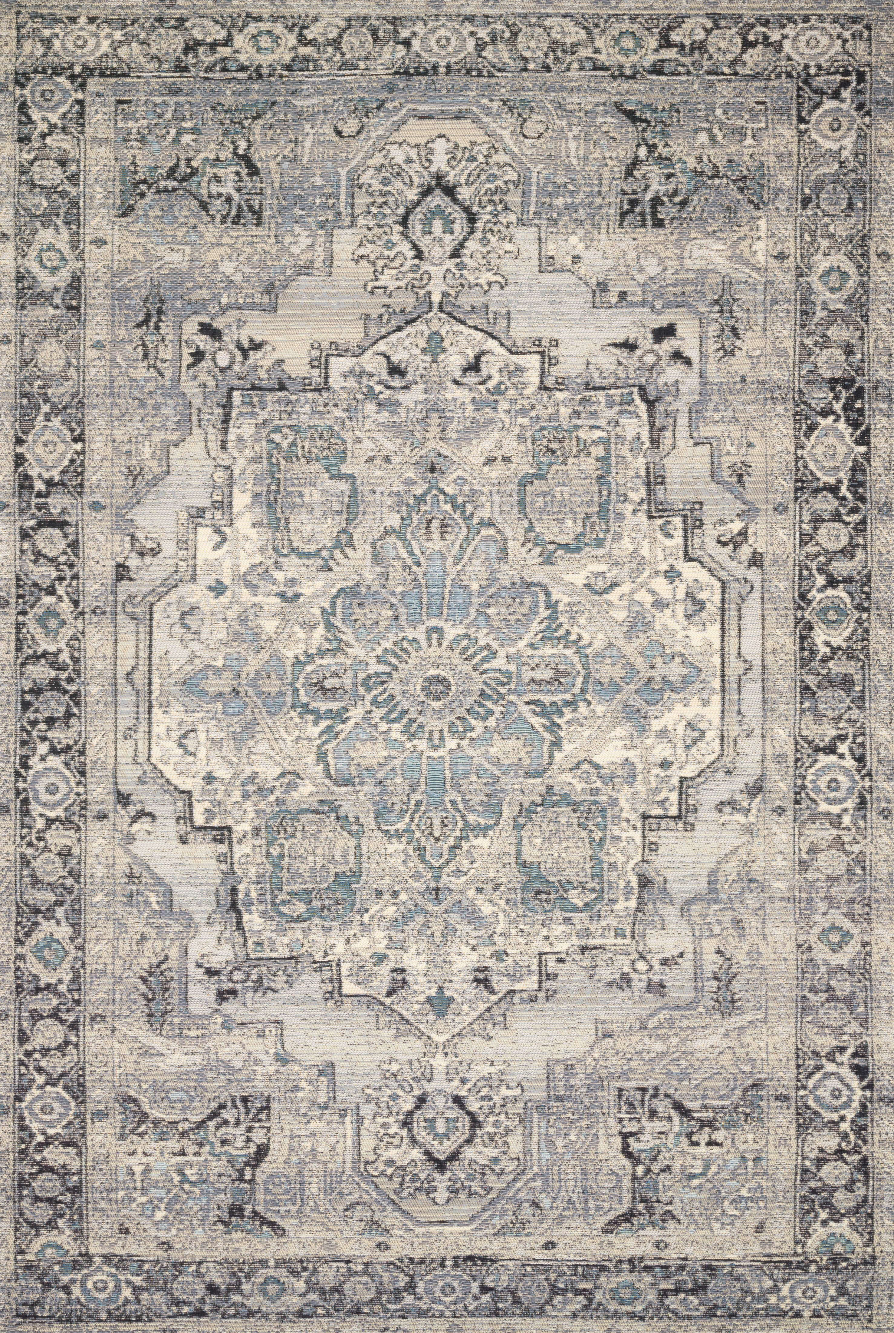 Loloi Mika MIK-01 Grey / Blue Area Rug