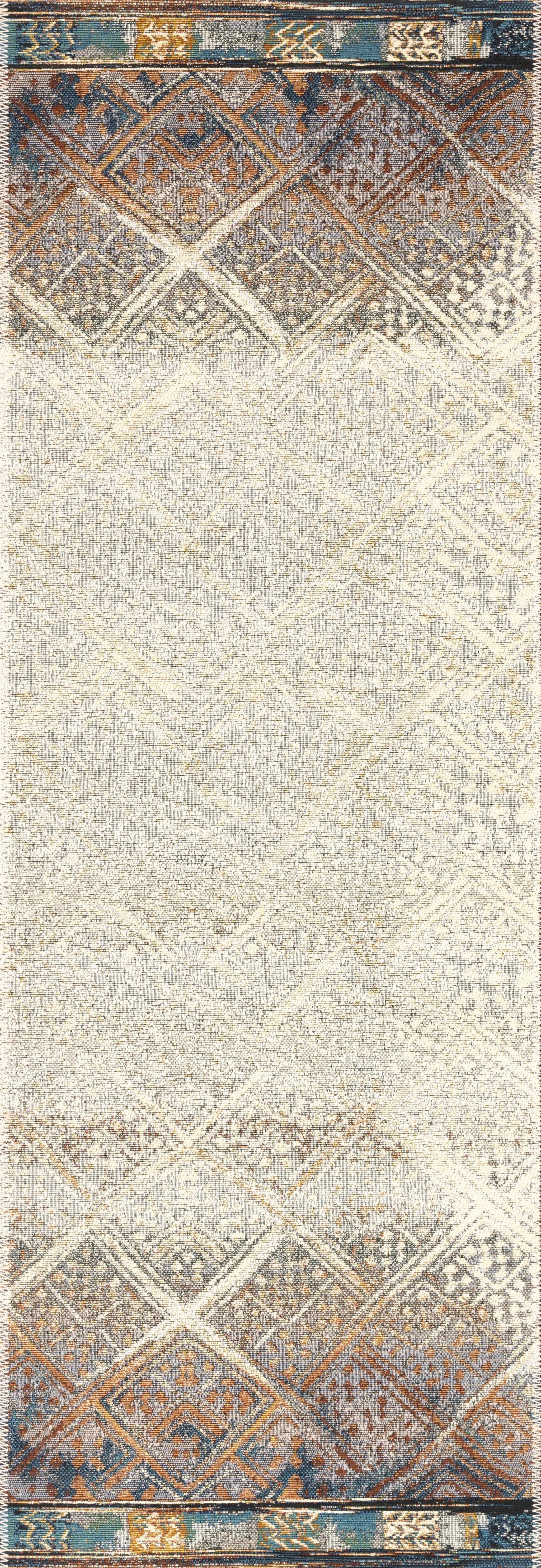 Mika MIK-02 Ivory / Mediterranean Area Rug by Loloi
