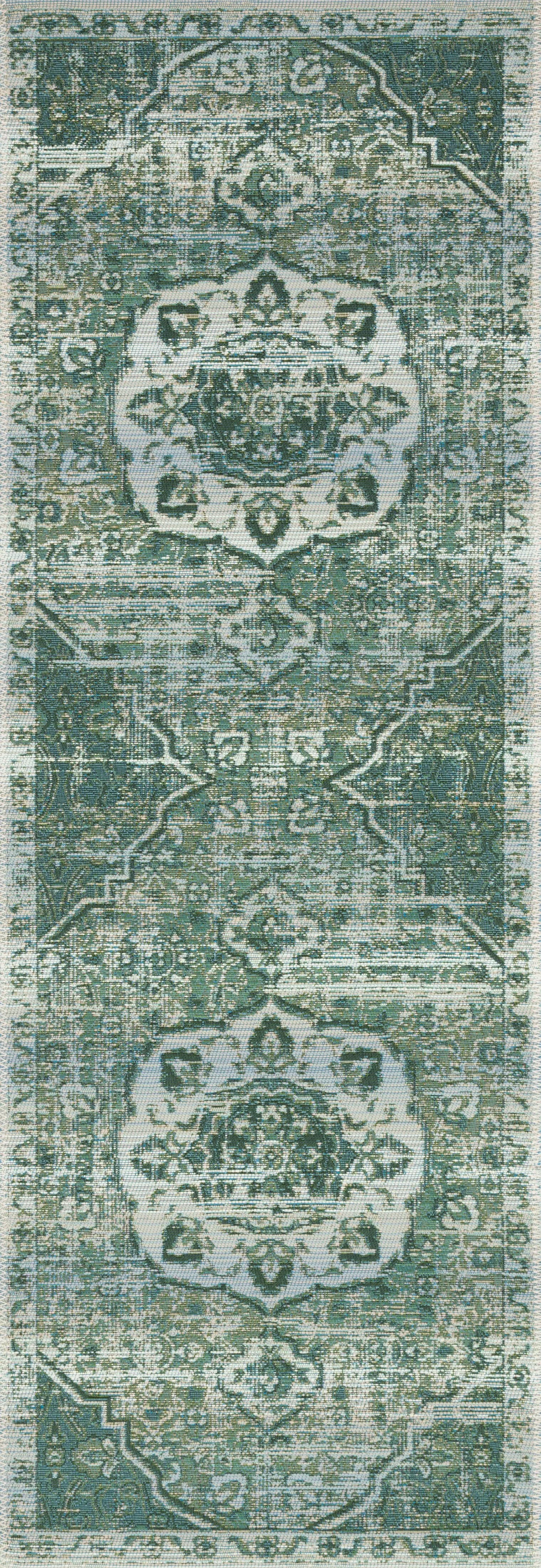 Mika MIK-06 Green / Mist Area Rug by Loloi
