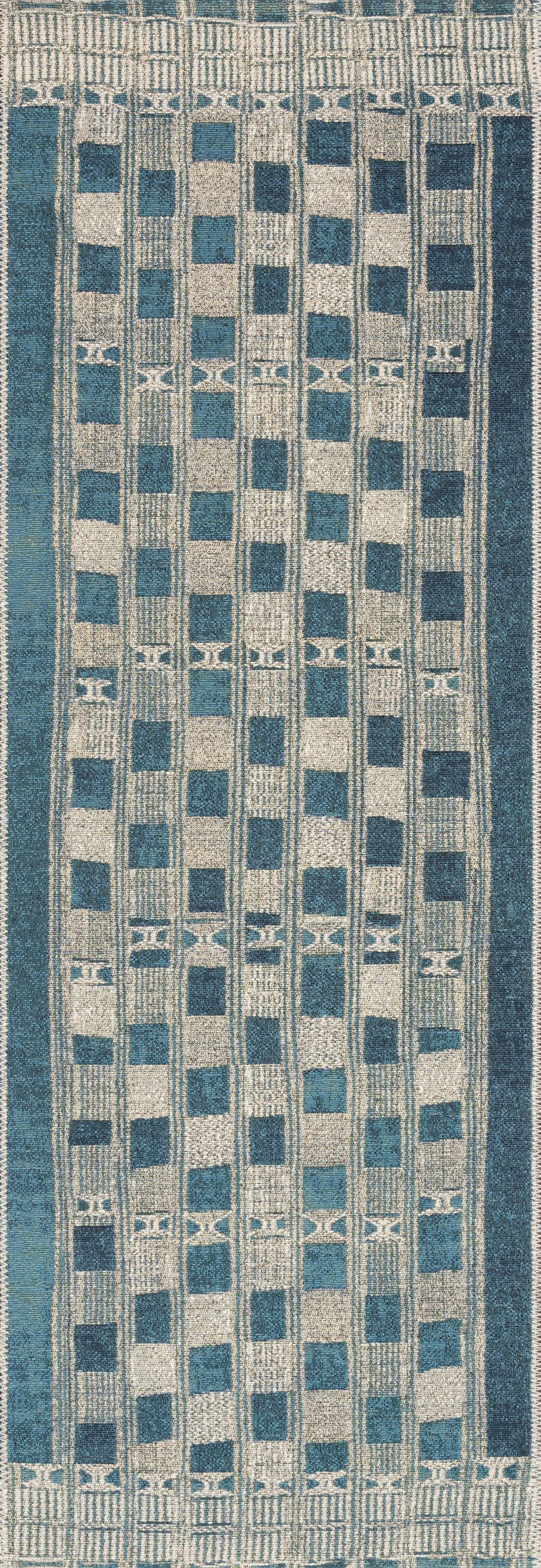 Mika MIK-08 Blue / Ivory Area Rug by Loloi