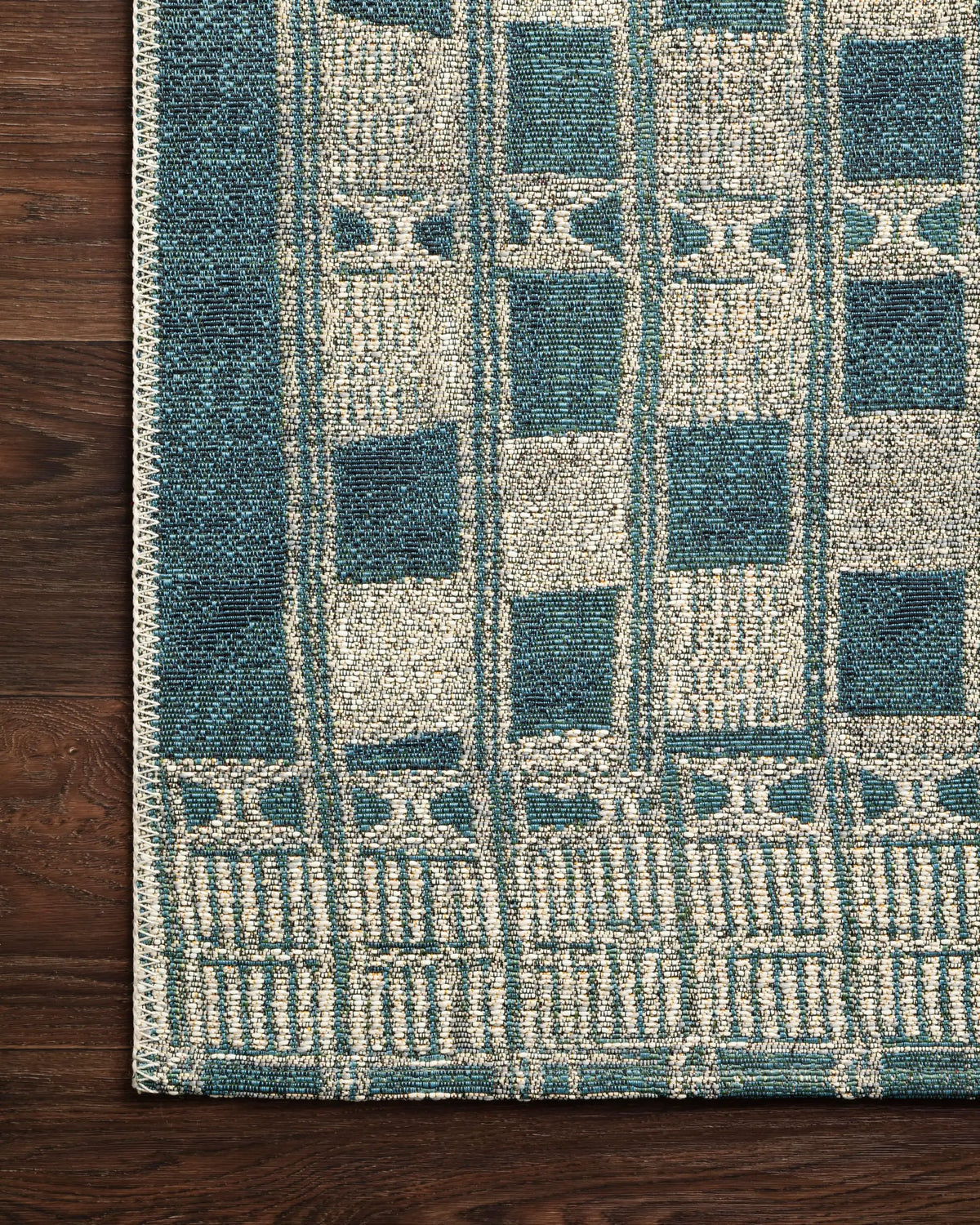 Mika MIK-08 Blue / Ivory Area Rug by Loloi