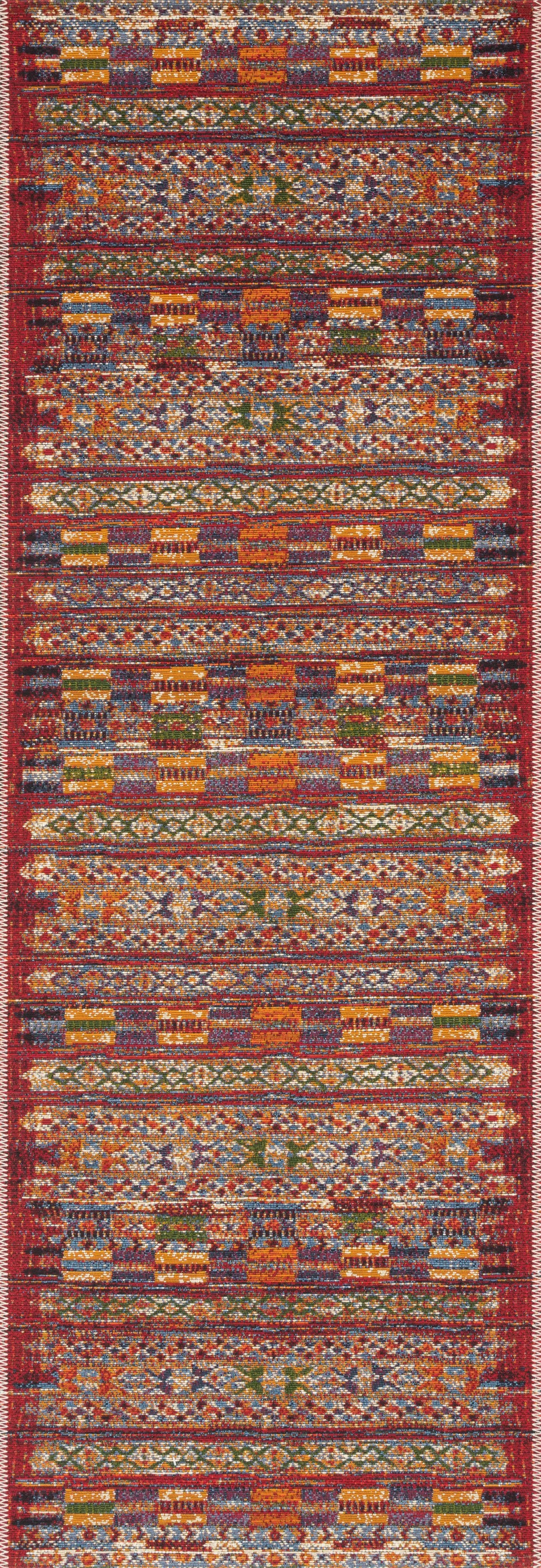Mika MIK-09 Red / Multi Area Rug by Loloi