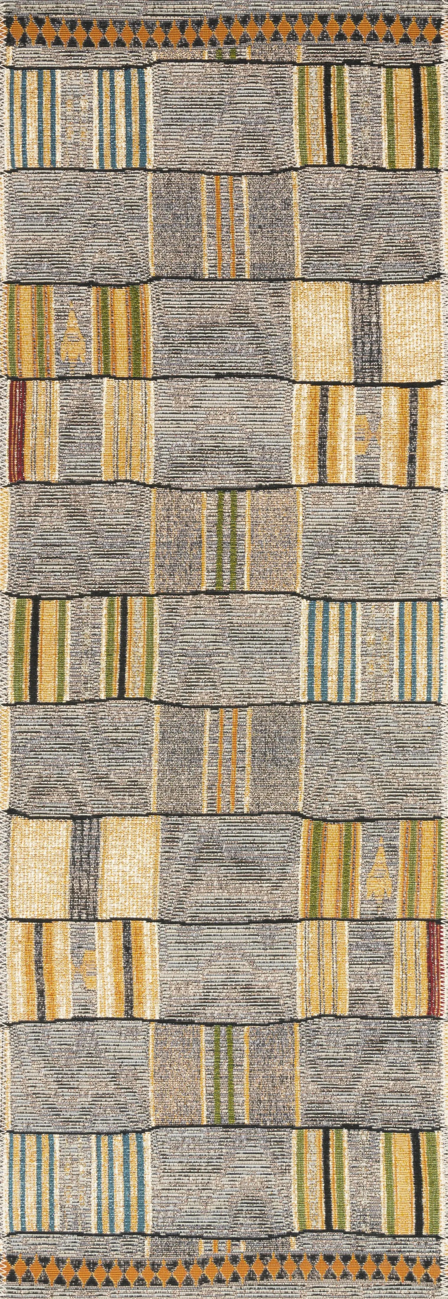 Mika MIK-10 Granite / Multi Area Rug by Loloi