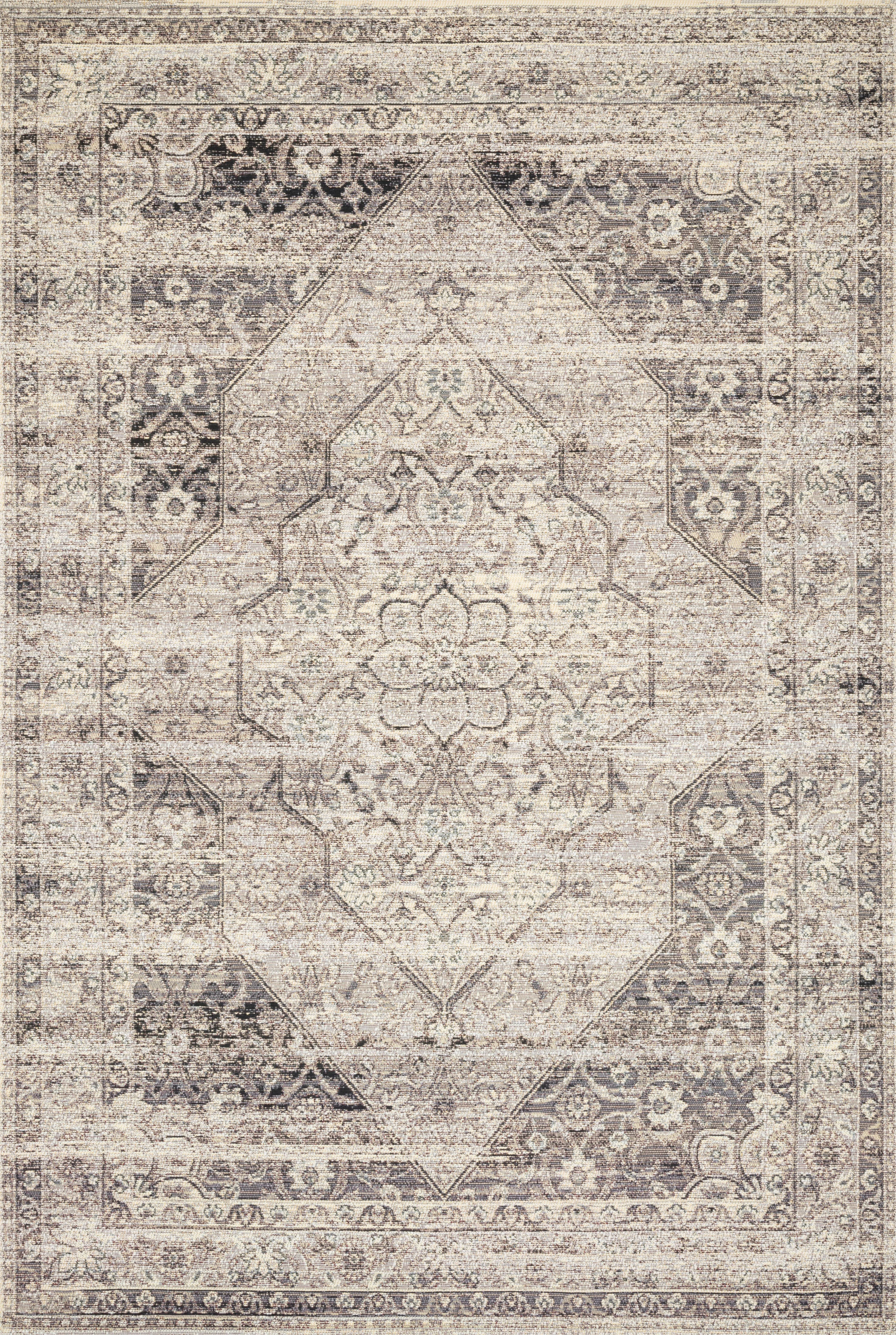 Loloi Mika MIK-12 Stone / Ivory Area Rug
