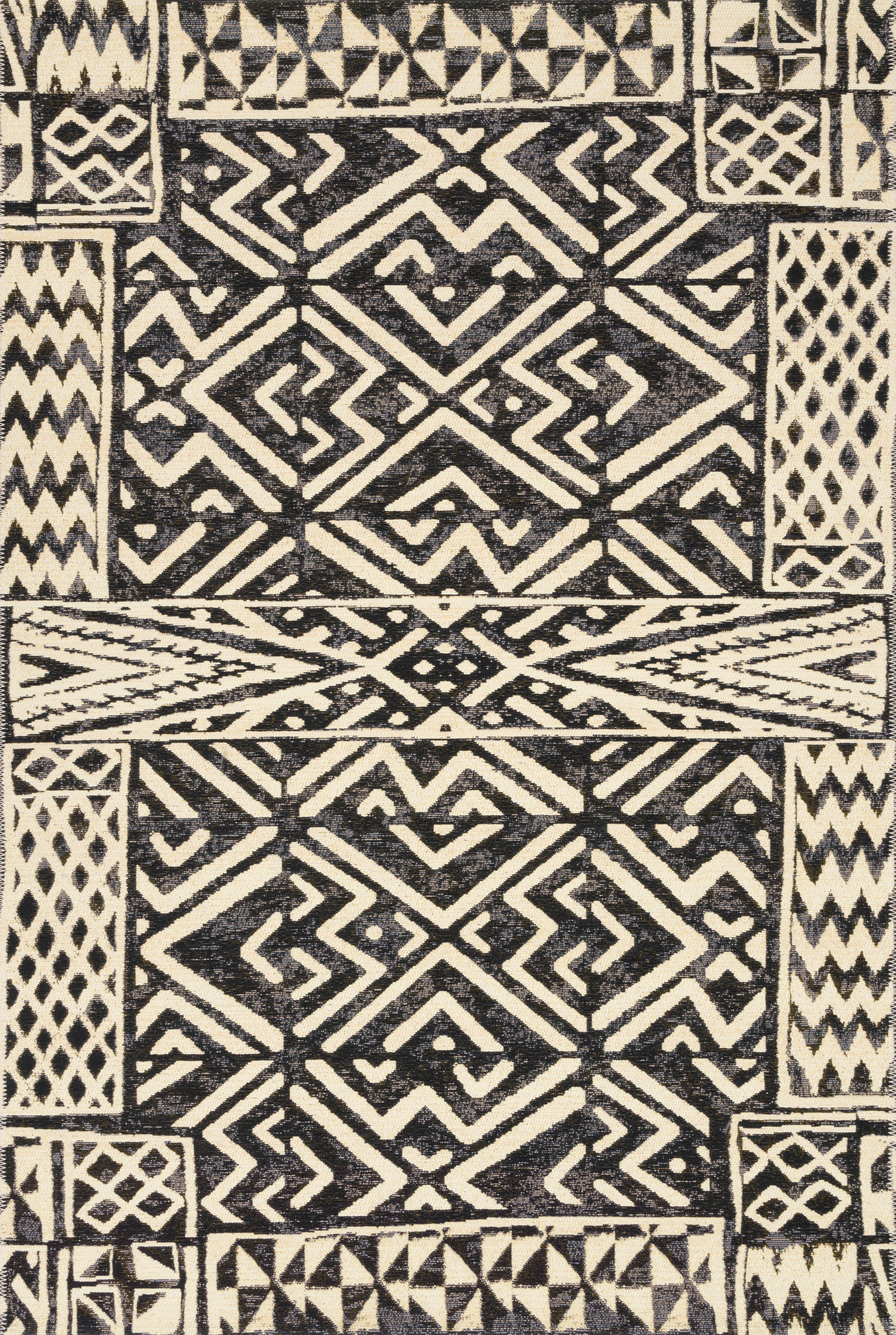 Loloi Mika MIK-13 Ivory / Black Area Rug