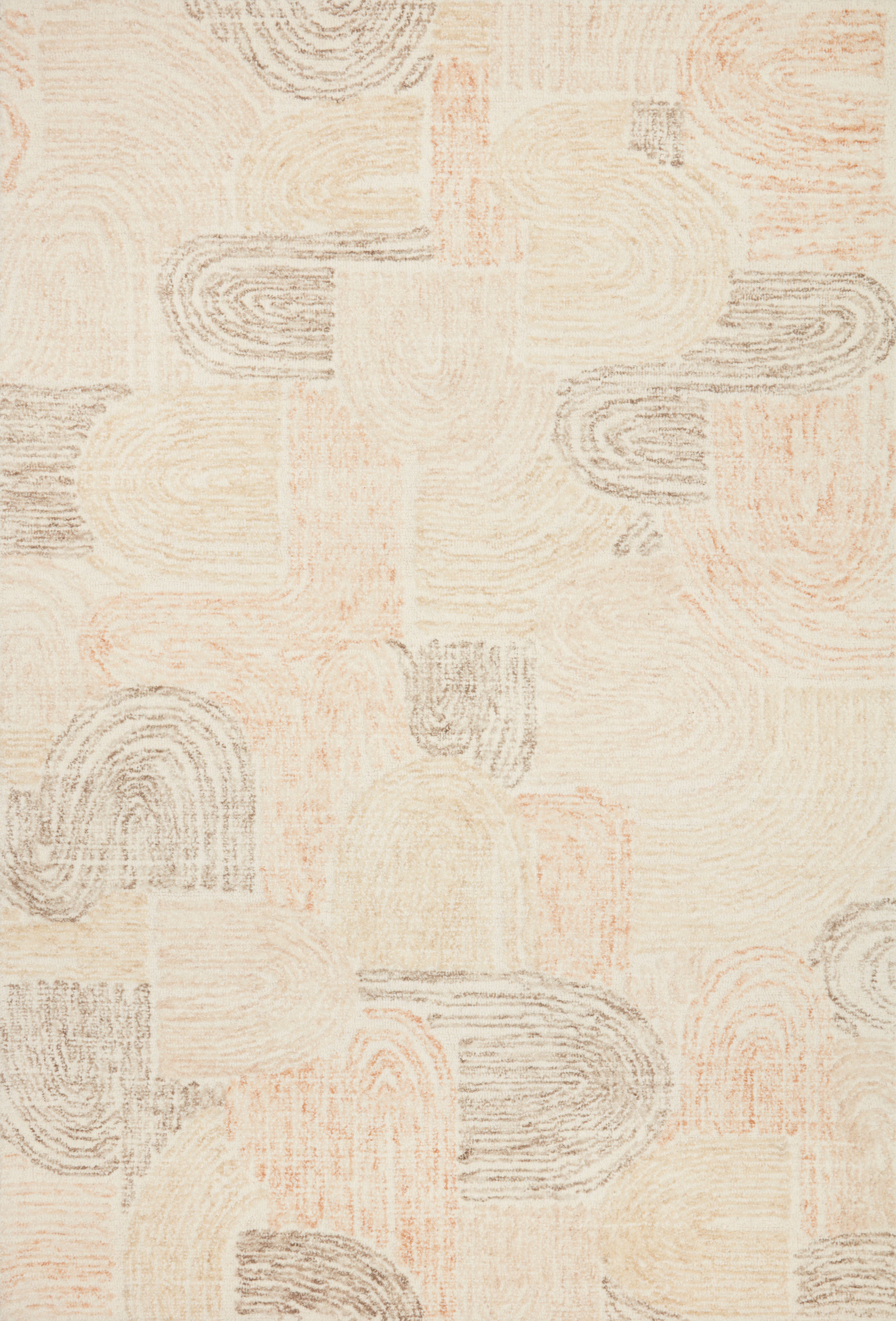 Loloi Milo MLO-02 Peach / Pebble Area Rug