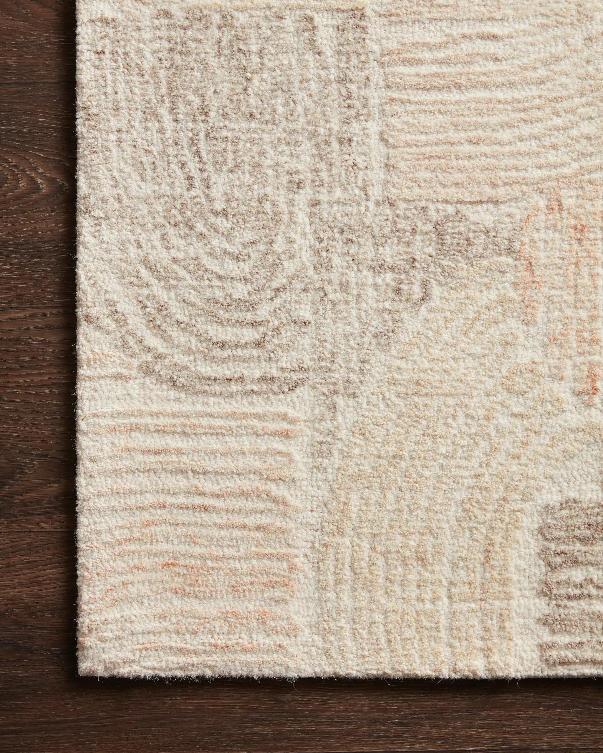 Milo MLO-02 Peach / Pebble Area Rug by Loloi