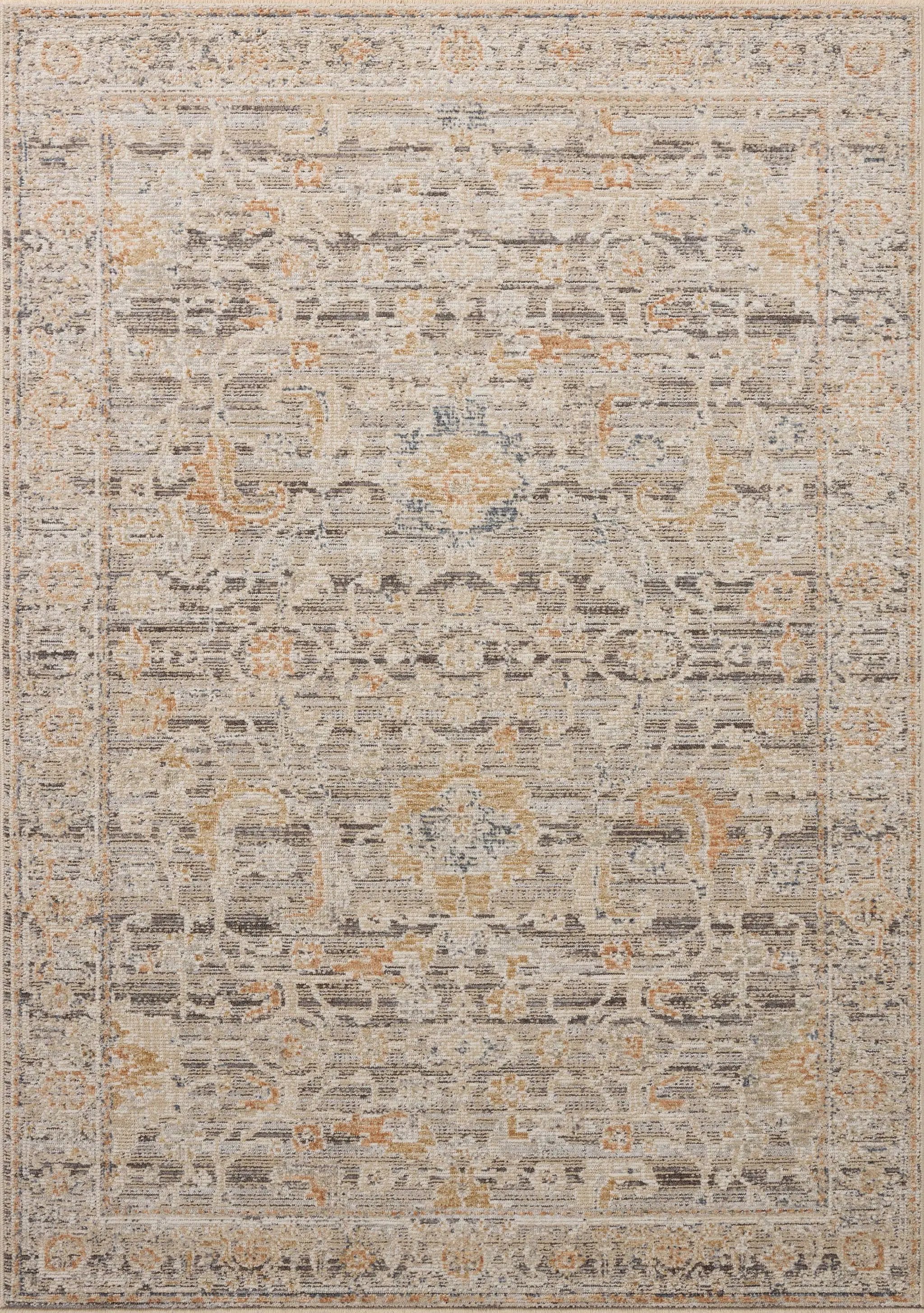 Milena MLE-05 Charcoal / Apricot Area Rug by Loloi