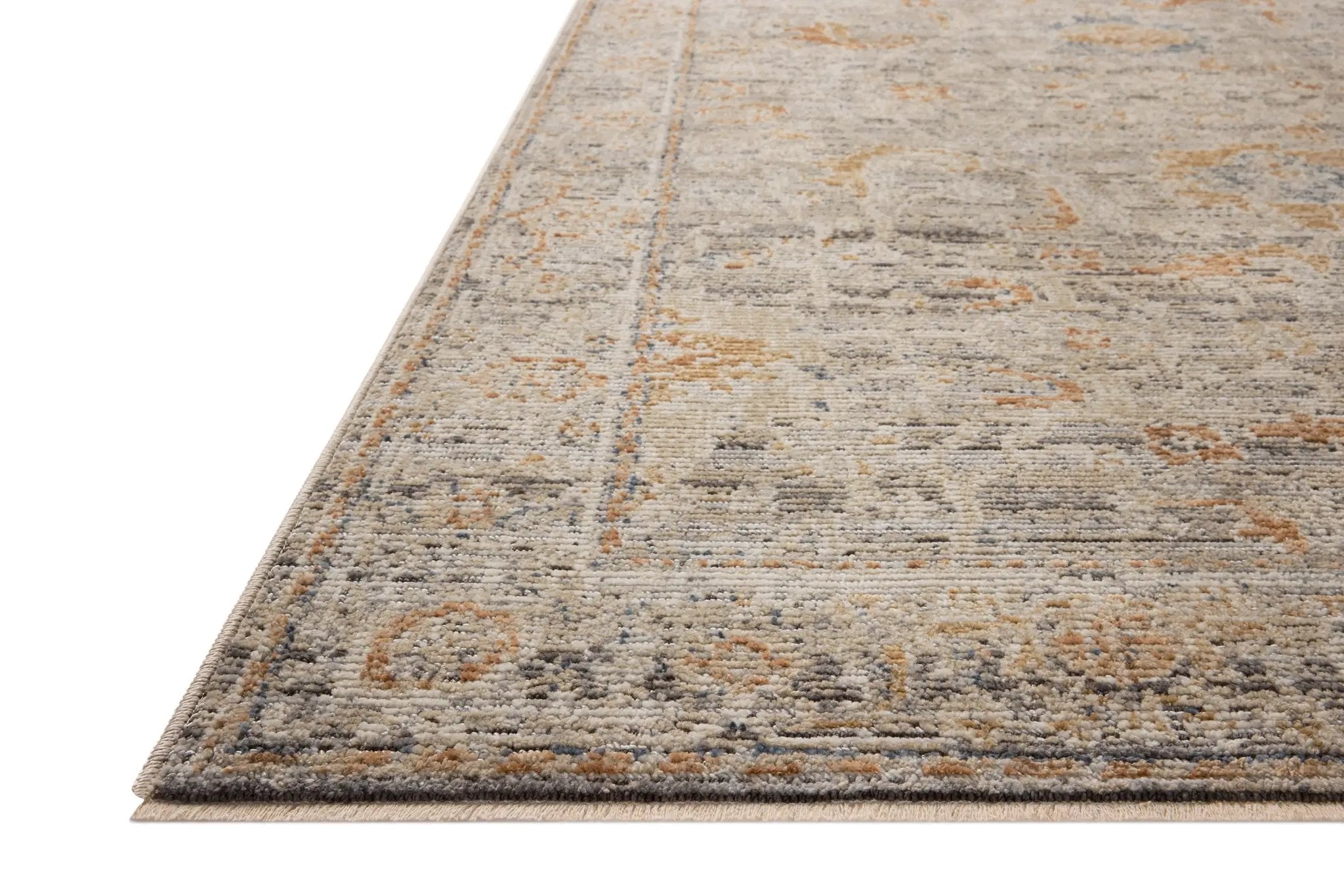 Milena MLE-05 Charcoal / Apricot Area Rug by Loloi