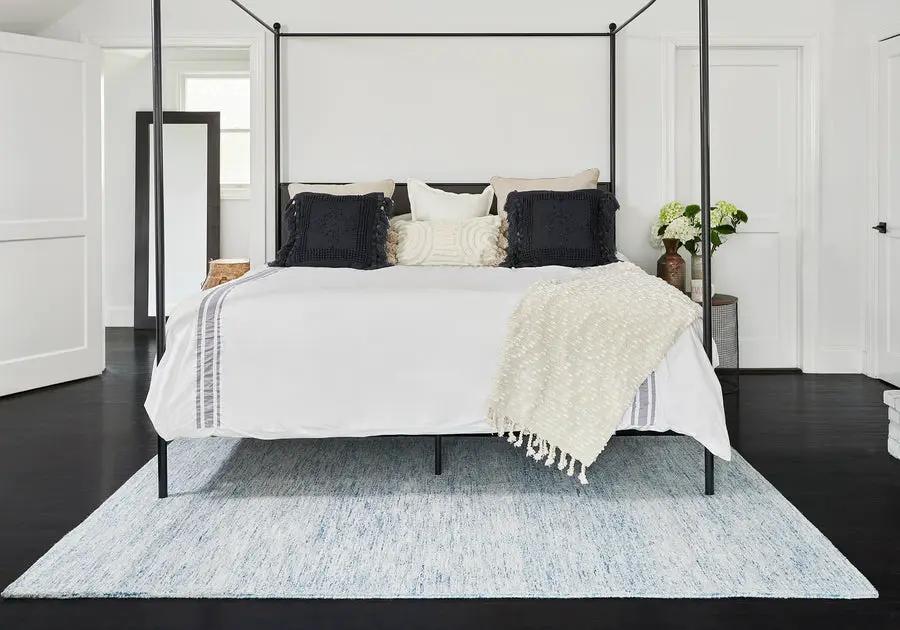 James JAM-1 Light-Blue Area Rug by Momeni