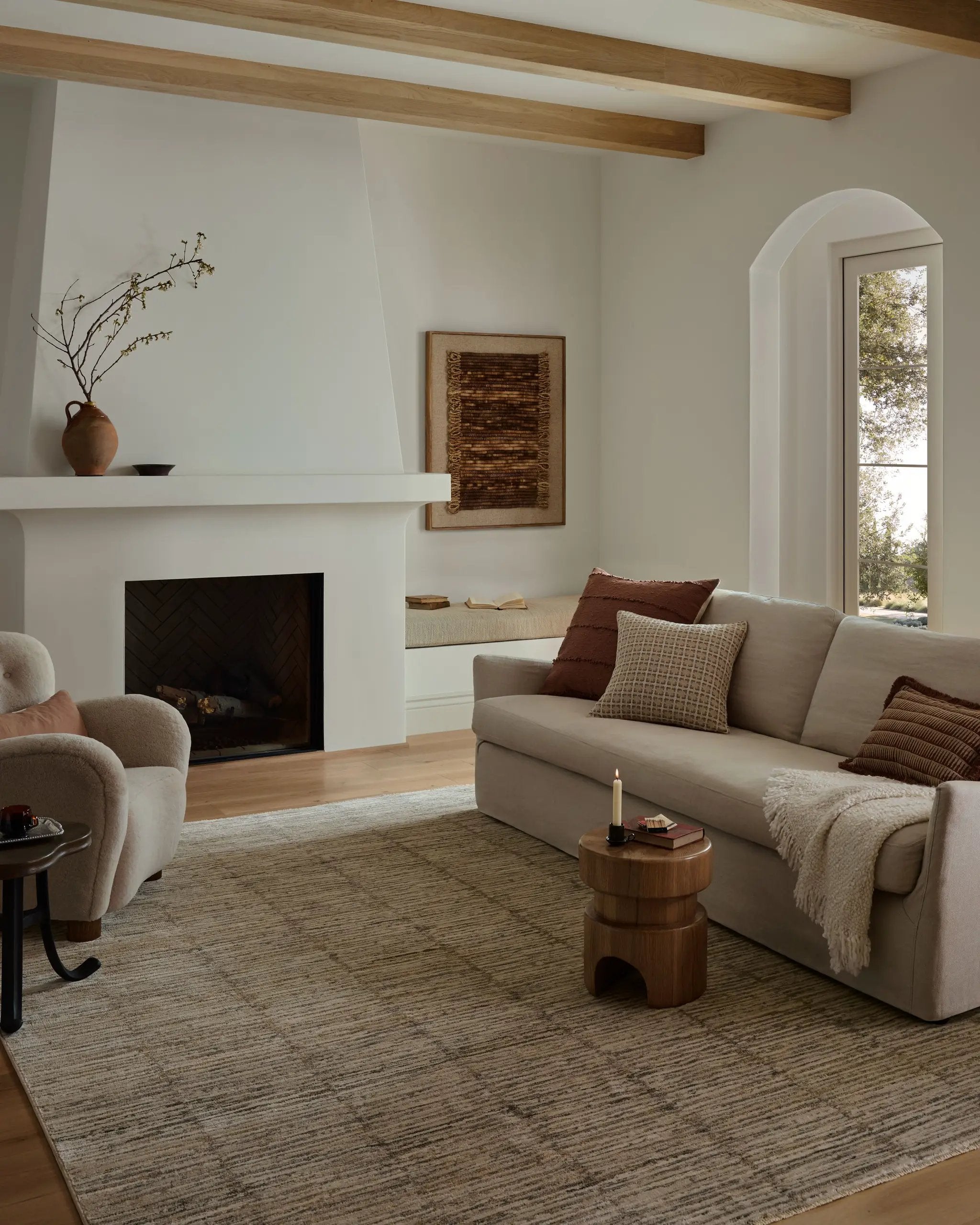 Nellie NEL-01 Beige / Fog Area Rug by Loloi