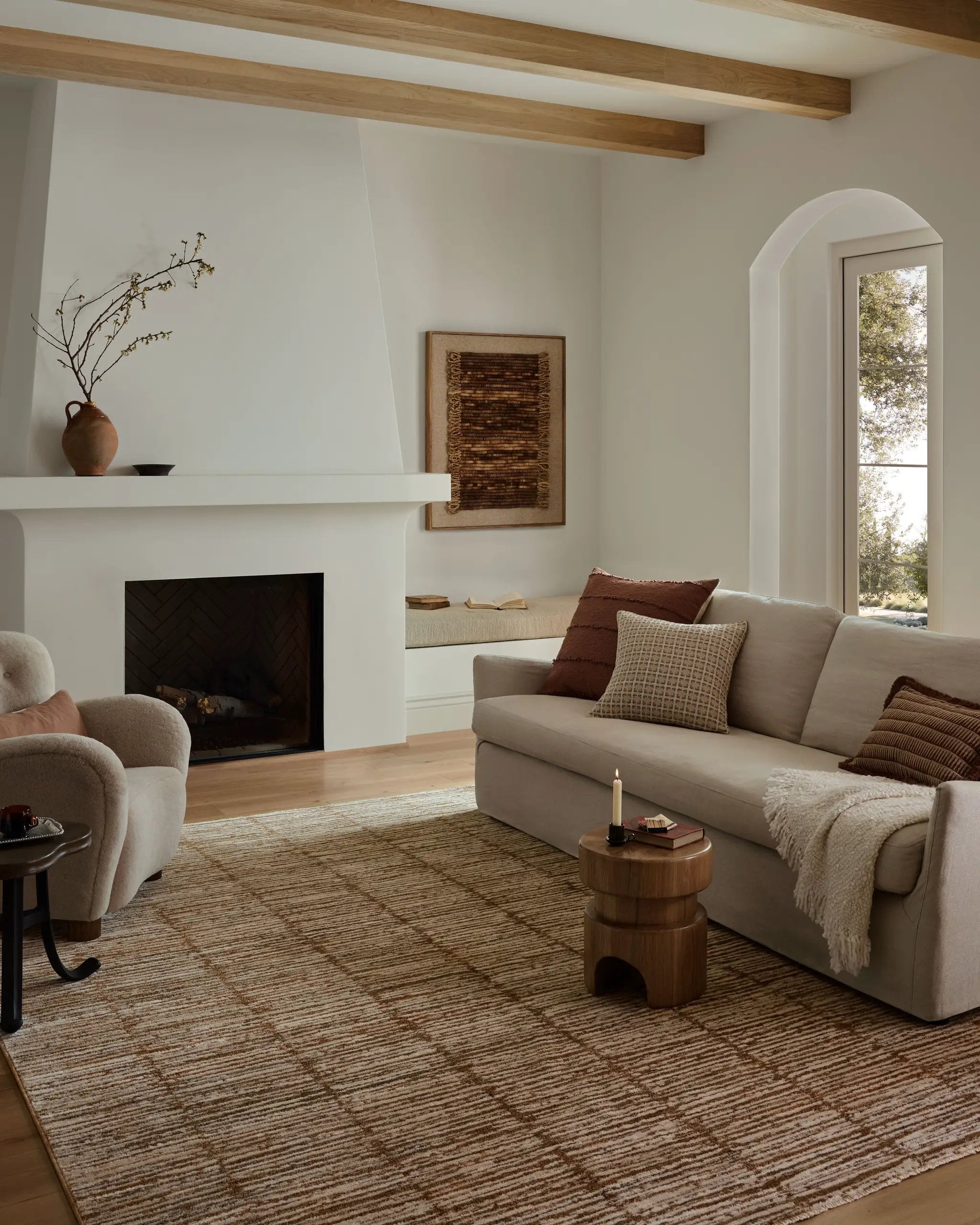 Nellie NEL-01 Terracotta / Ivory Area Rug by Loloi
