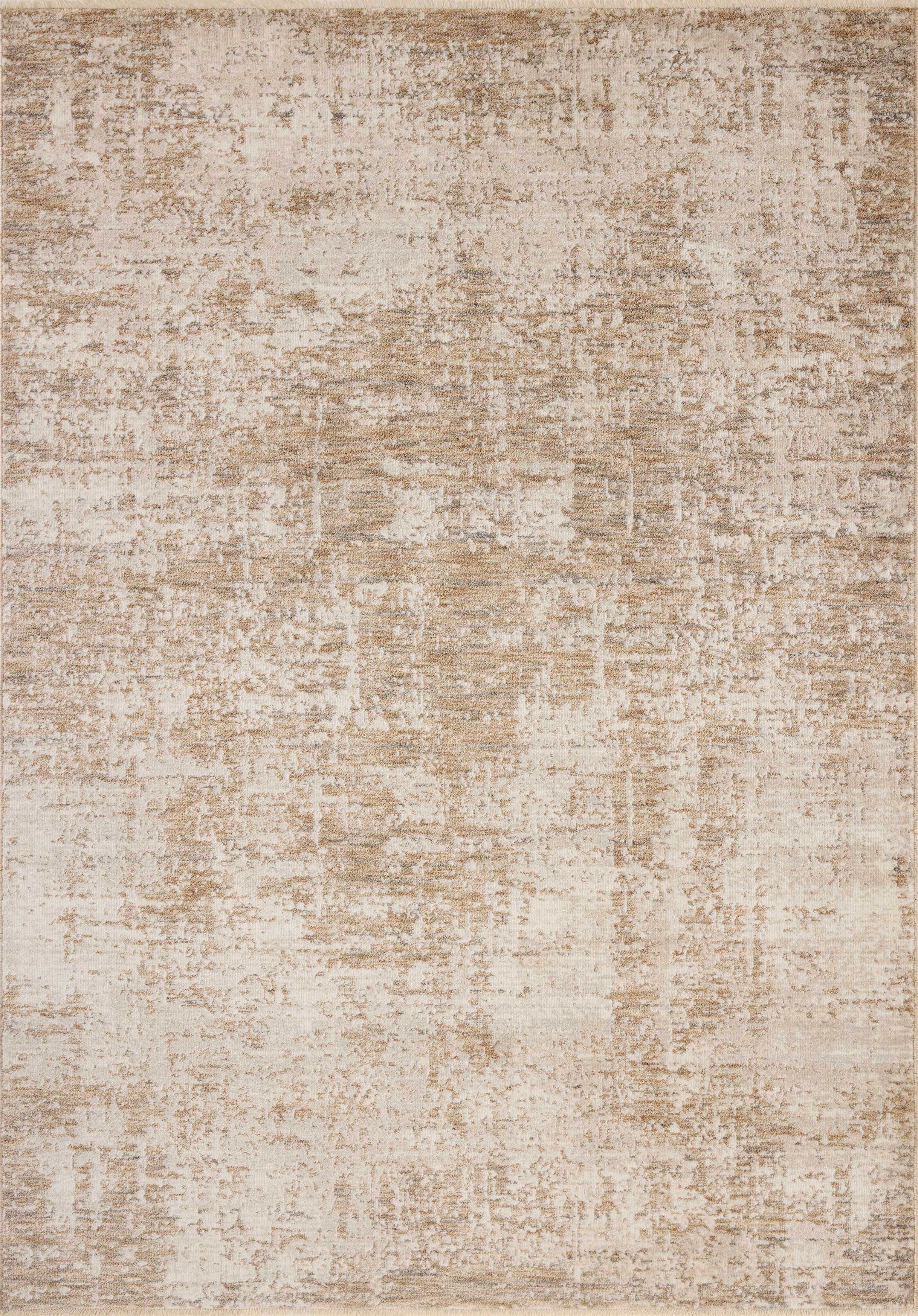 Crafted as a power-loomed polyester and polypropylene area rug, the Nellie NEL-03 Stone / Taupe Area Rug brings grounding stone and versatile taupe warmth and graphic character to your space