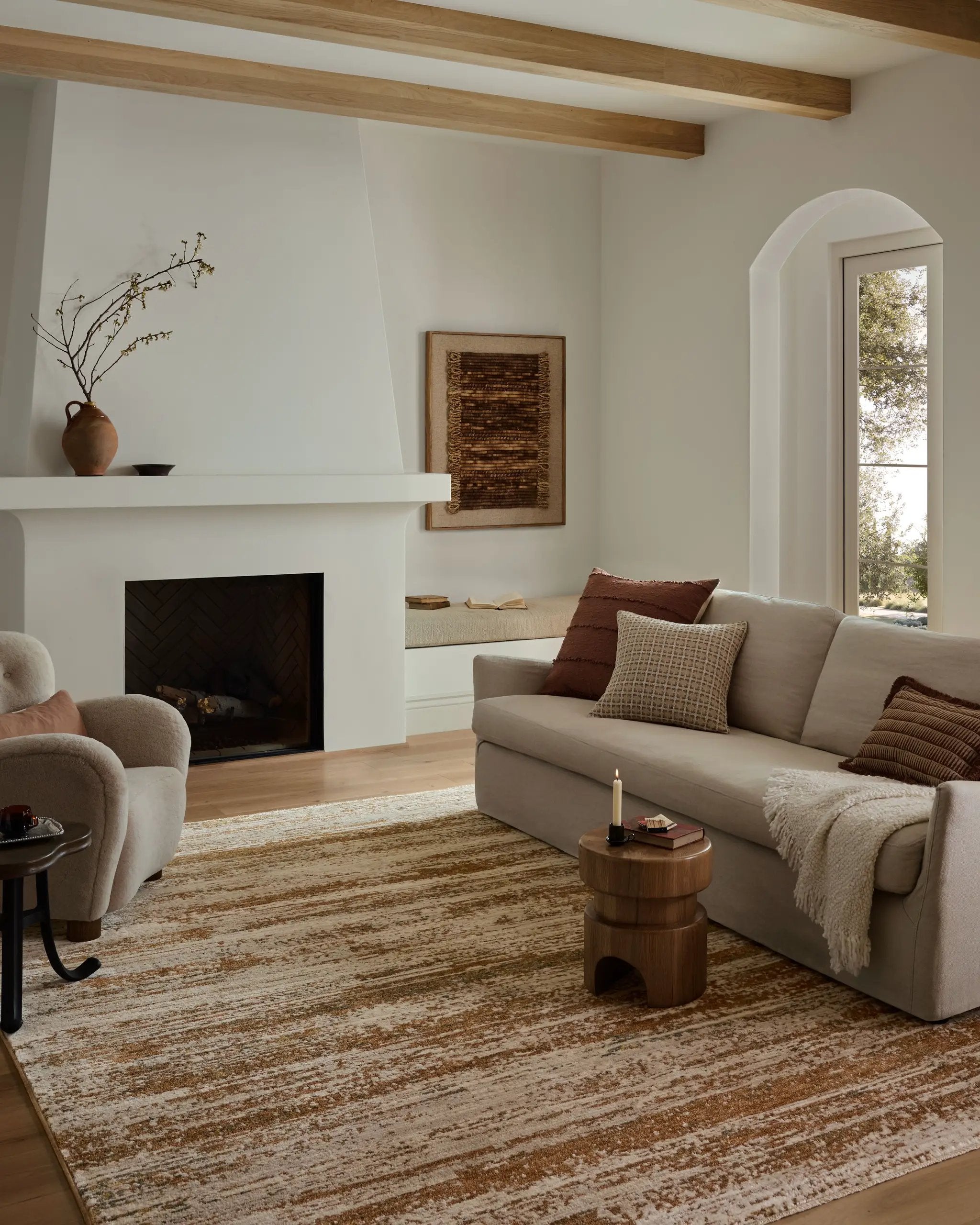 Nellie NEL-04 Copper / Pebble Area Rug by Loloi