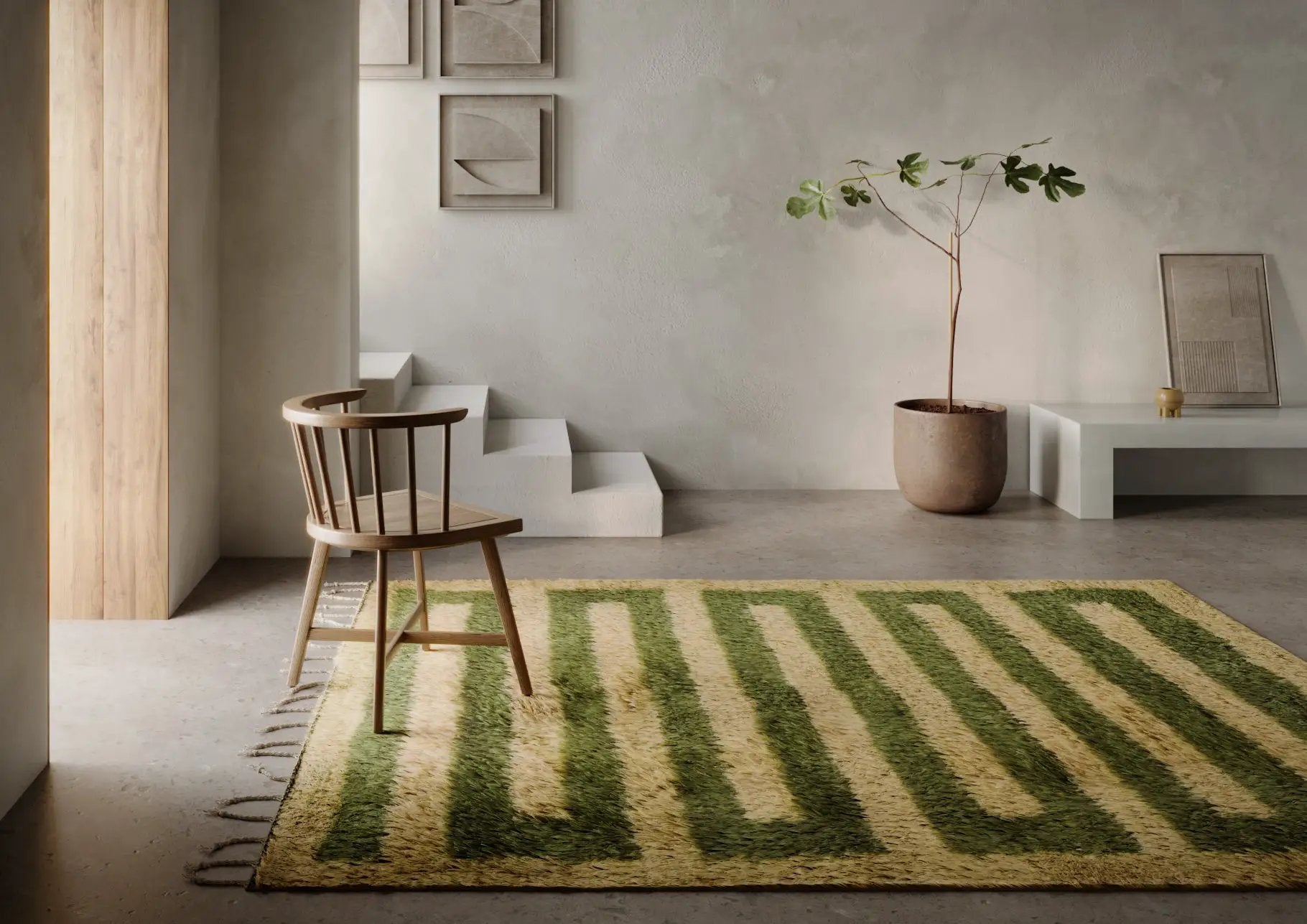 Neo Moroccan NEM-1 Green Area Rug by Momeni