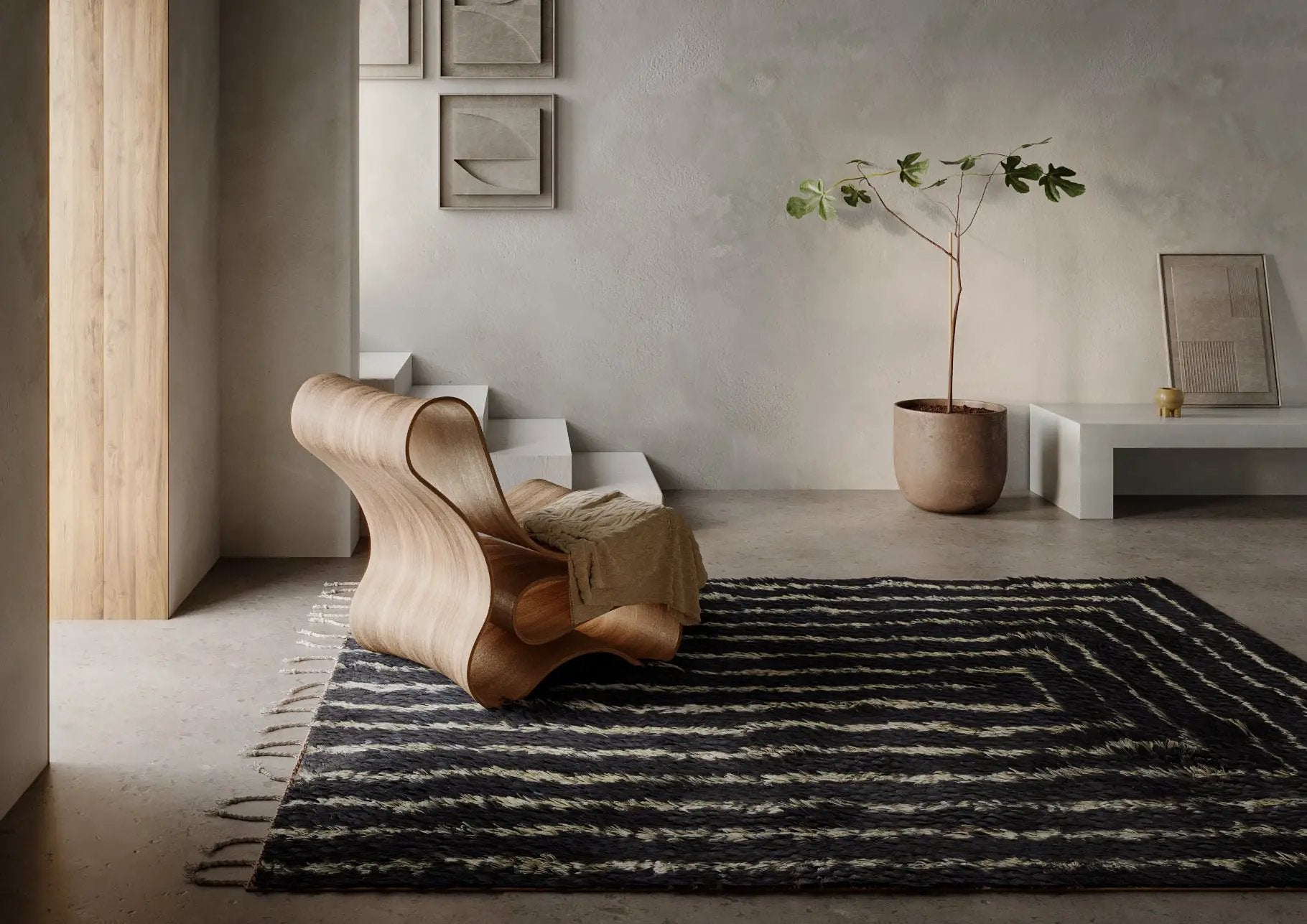 Neo Moroccan NEM-4 Navy Area Rug by Momeni
