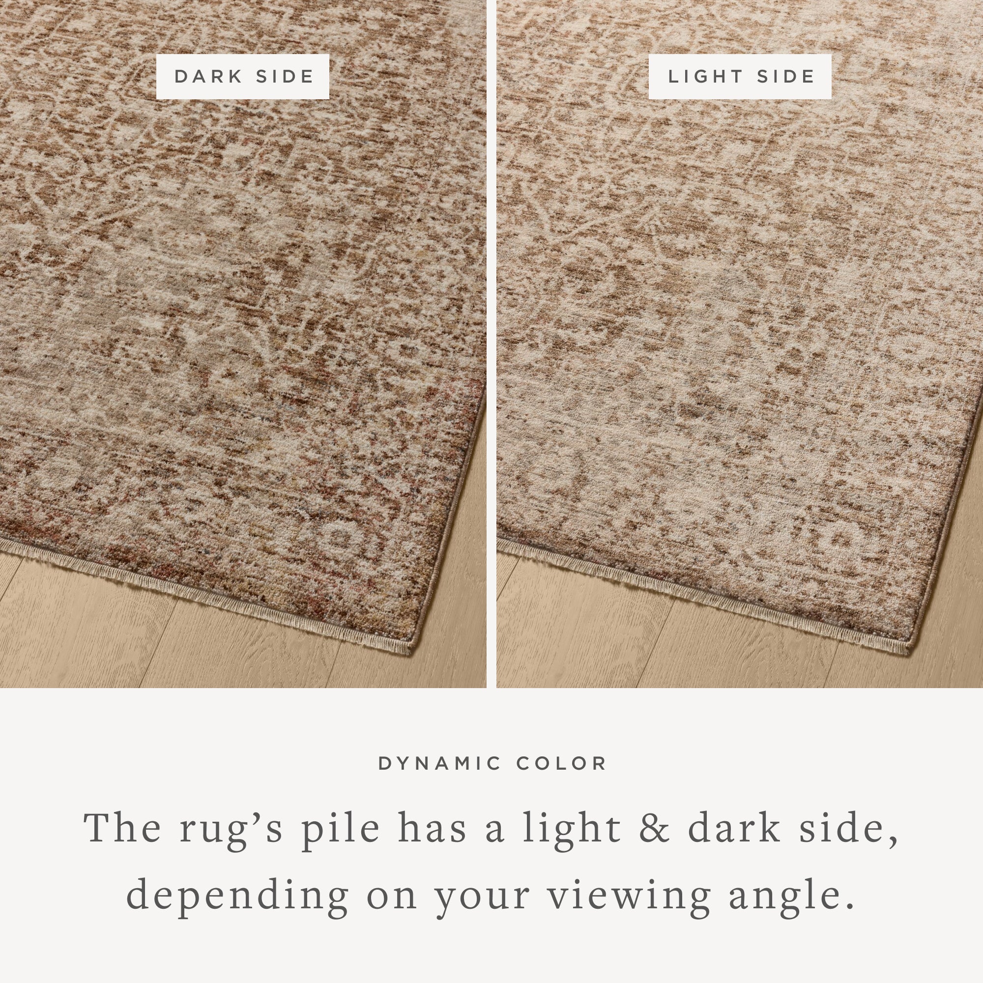 A power-loomed polyester area rug in grounded bark and warm natural tones with vintage and distressed motifs, the Newman NEW-02 Bark / Natural Area Rug grounds your room beautifully